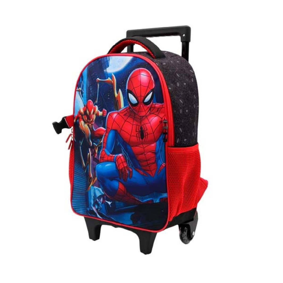Mochila Con Ruedas+ Lonchera 38 Cm Spiderman-1