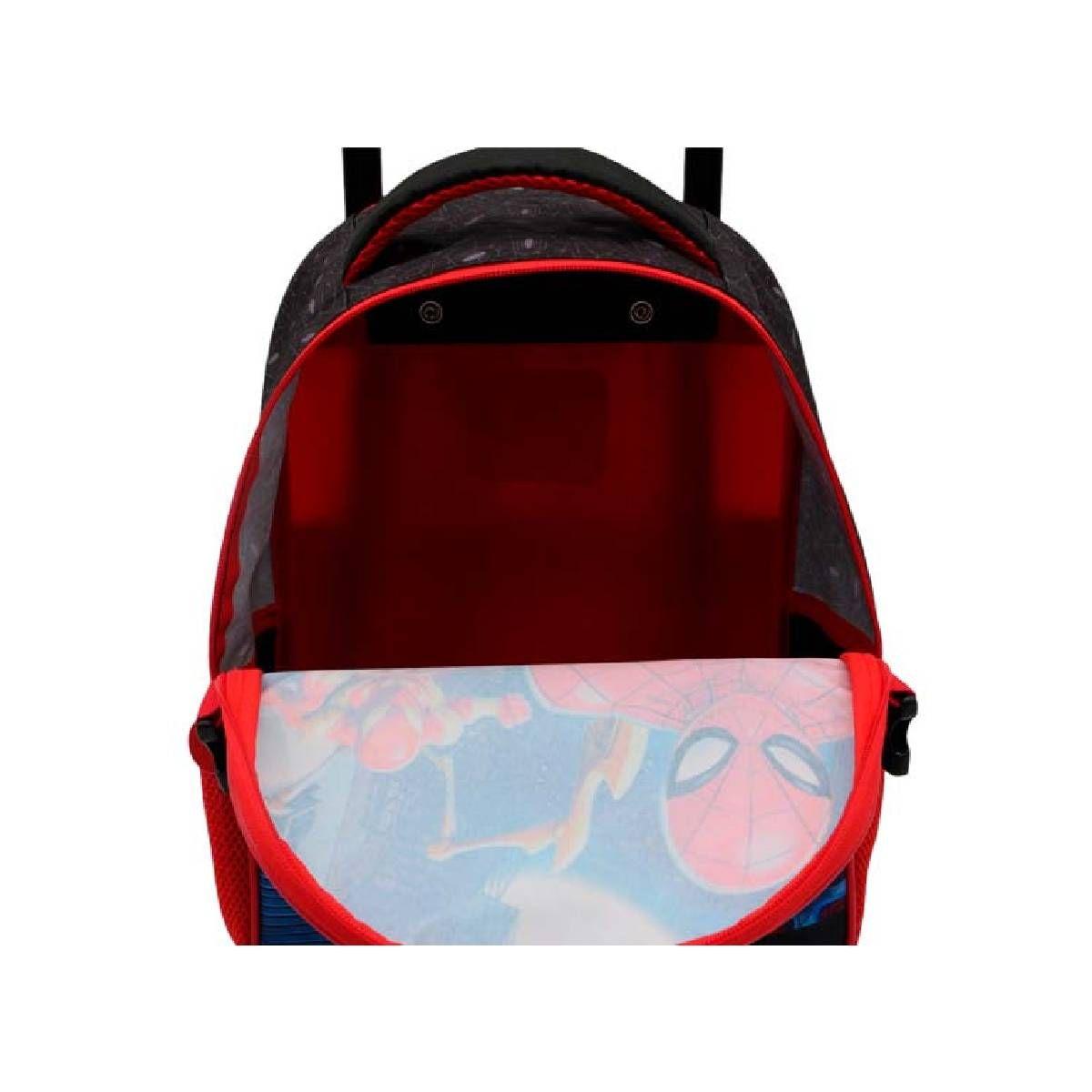 Mochila Con Ruedas+ Lonchera 38 Cm Spiderman-3