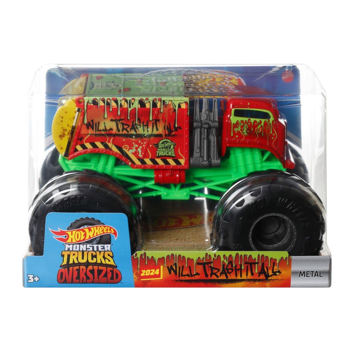 HOT WHEELS MONSTER TRUCKS ESCALA 1:24 - WILL TRASHITALL-4