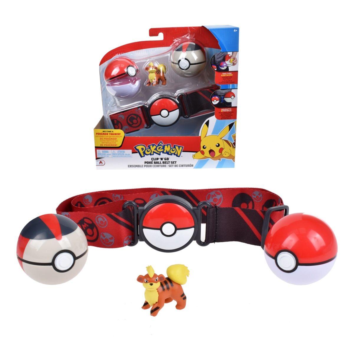 Cinturon Entrenador Con 2 Pokebolas Y Figura Pokemon - Growl-0
