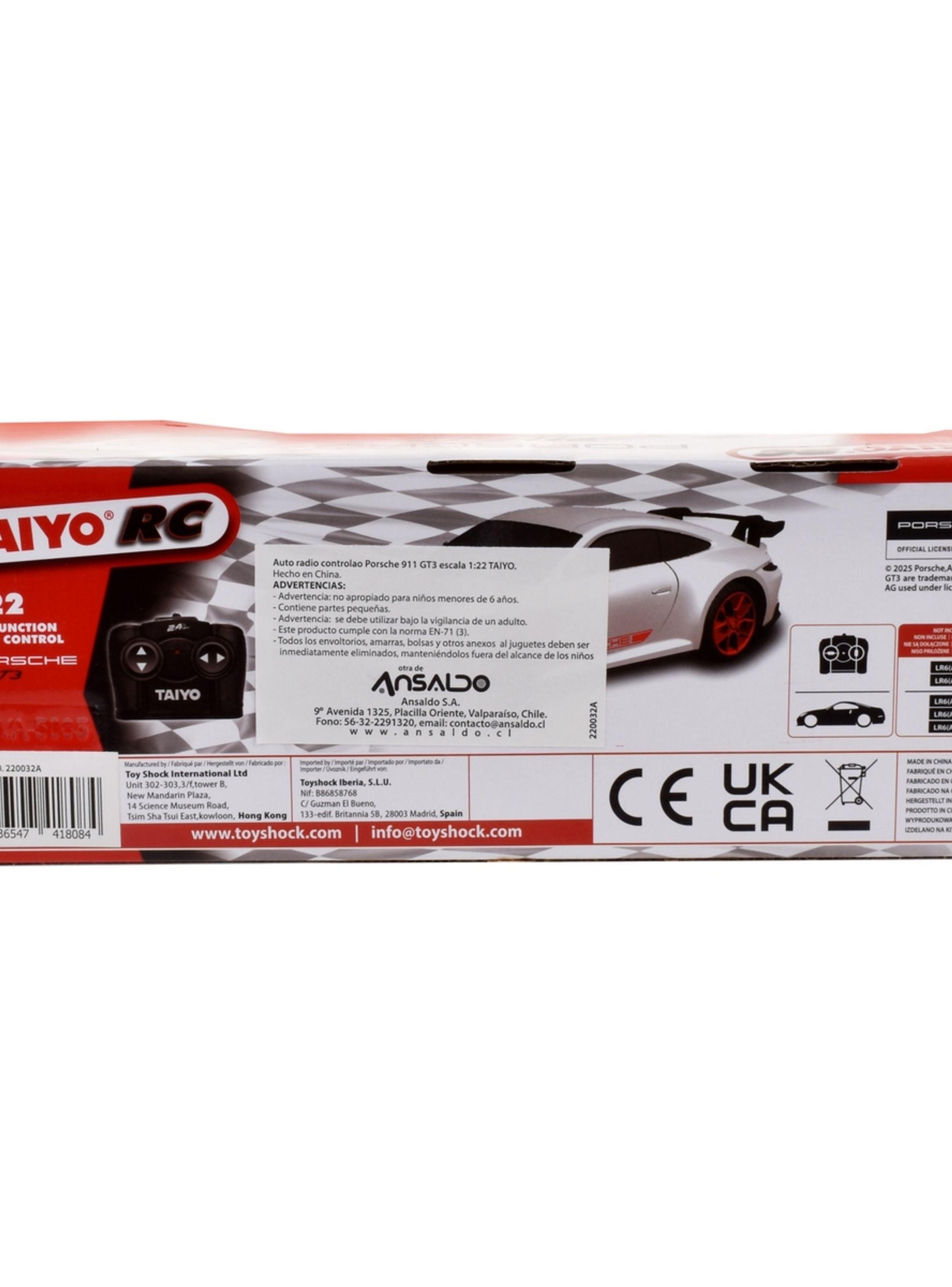 Auto Radio Controlado Porsche 911 Gt3 Escala 1:22 Taiyo-3