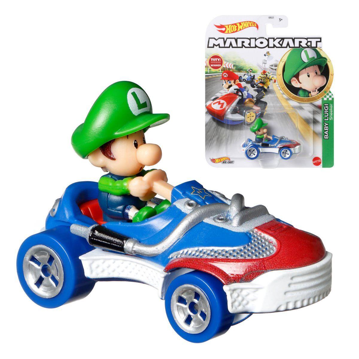 HOT WHEELS MARIO KART PERSONAJES ESCALA 1:64 - BABY LUIGI-0