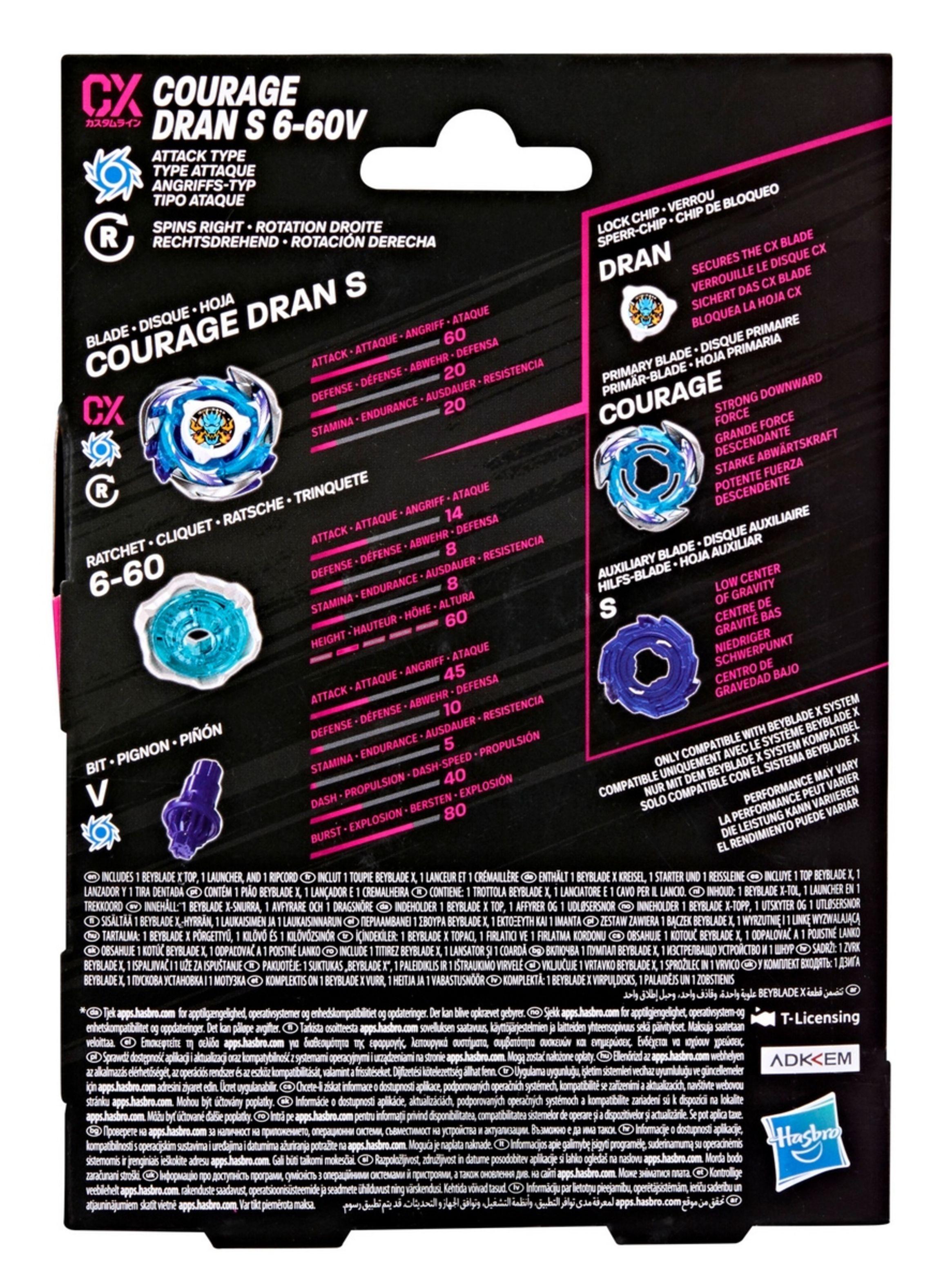 Trompo Beyblade X De Kits Iniciales Cx - Courage Dran-3