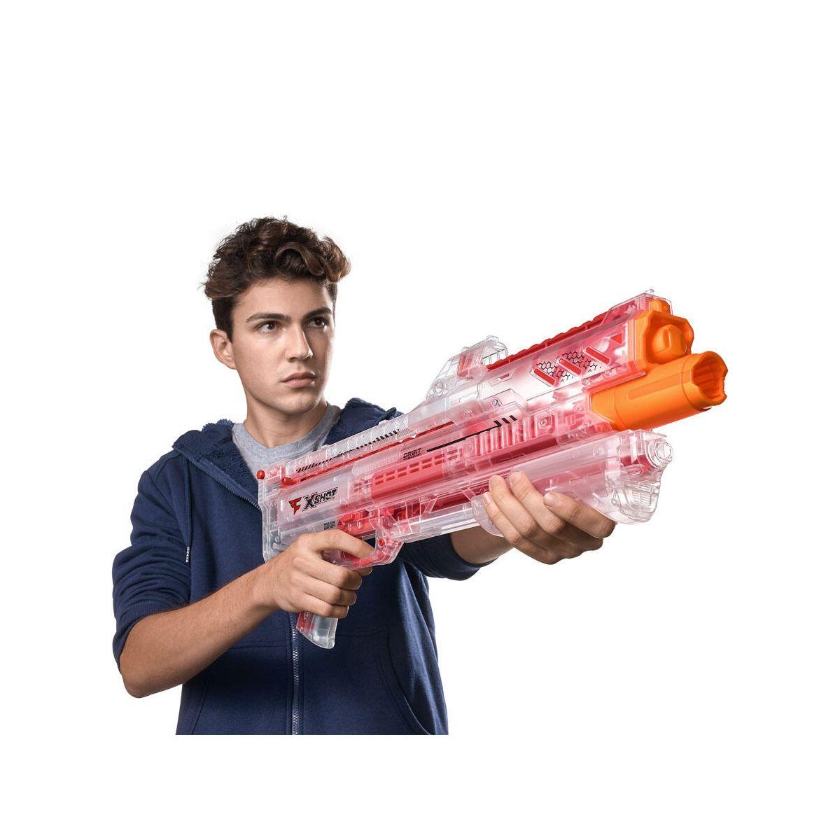 Lanzador Transparente Orbit Con 24 Pelotas X-shot Chaos-3