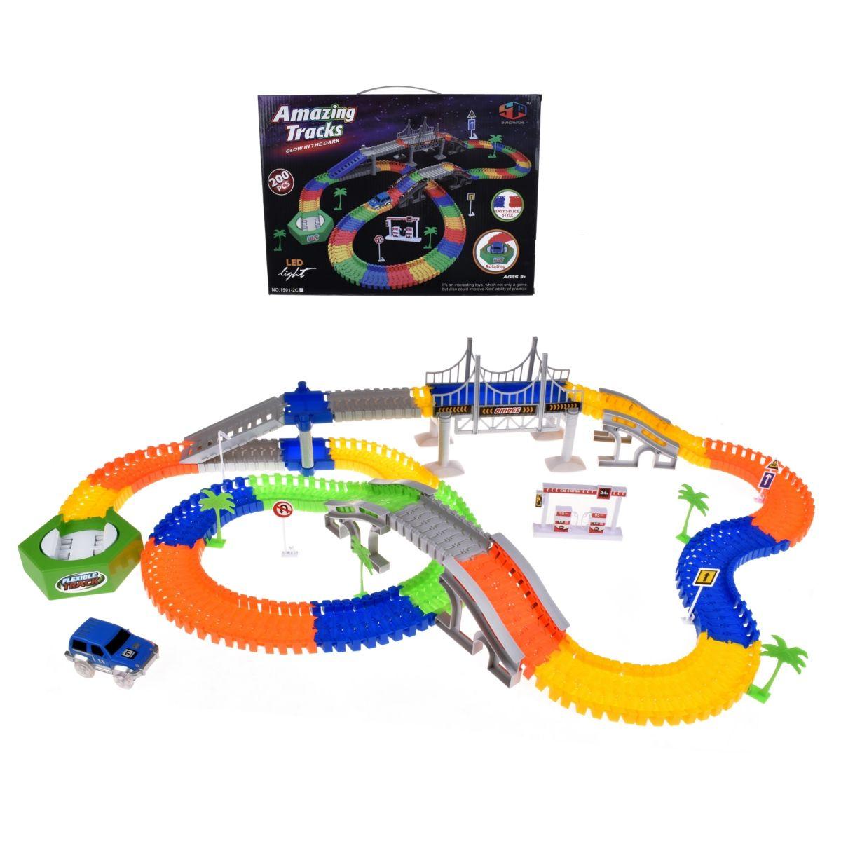 Pista Flexible Luminosa De 200 Piezas-0