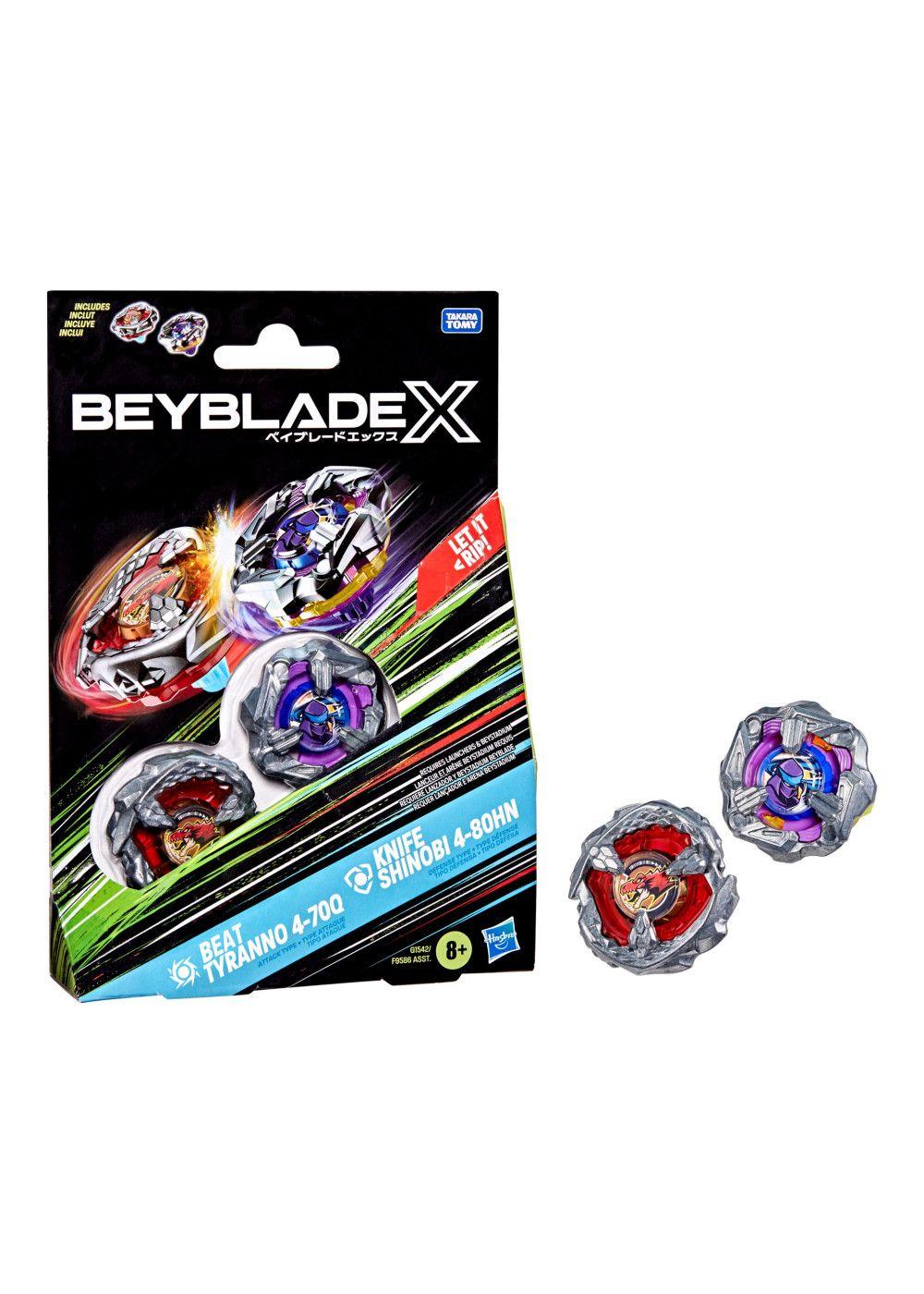 Beyblade Dual Pack X-Beat Tyranno 4-70q-Knife Shinobi 4-80hn-4