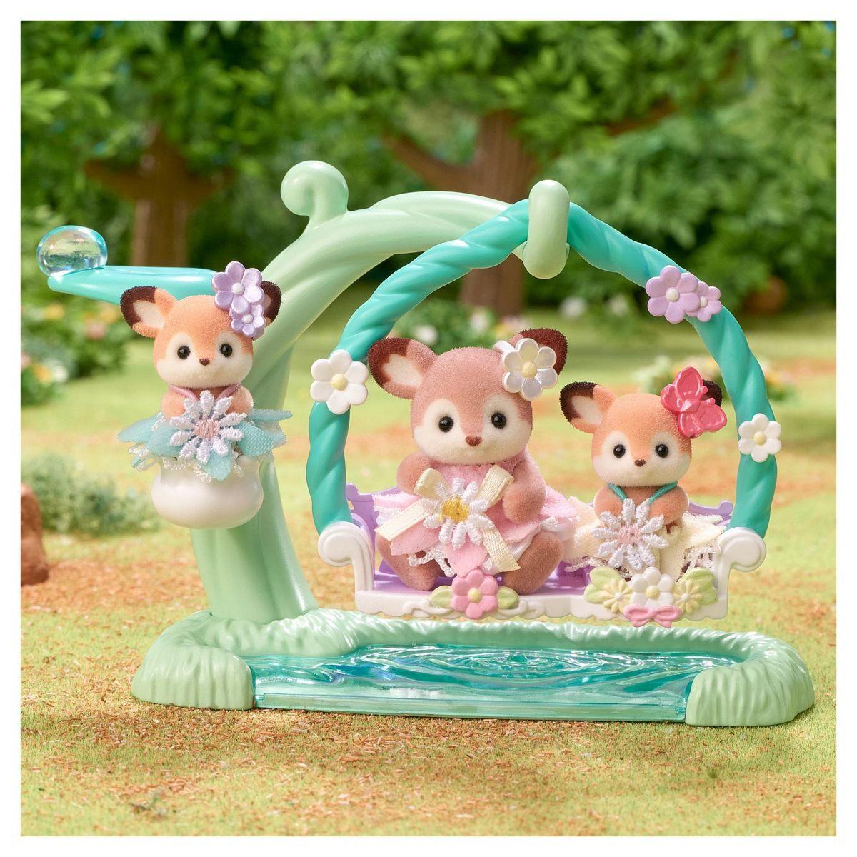 BEBES CIERVO EN EL COLUMPIO SYLVANIAN FAMILIES-3