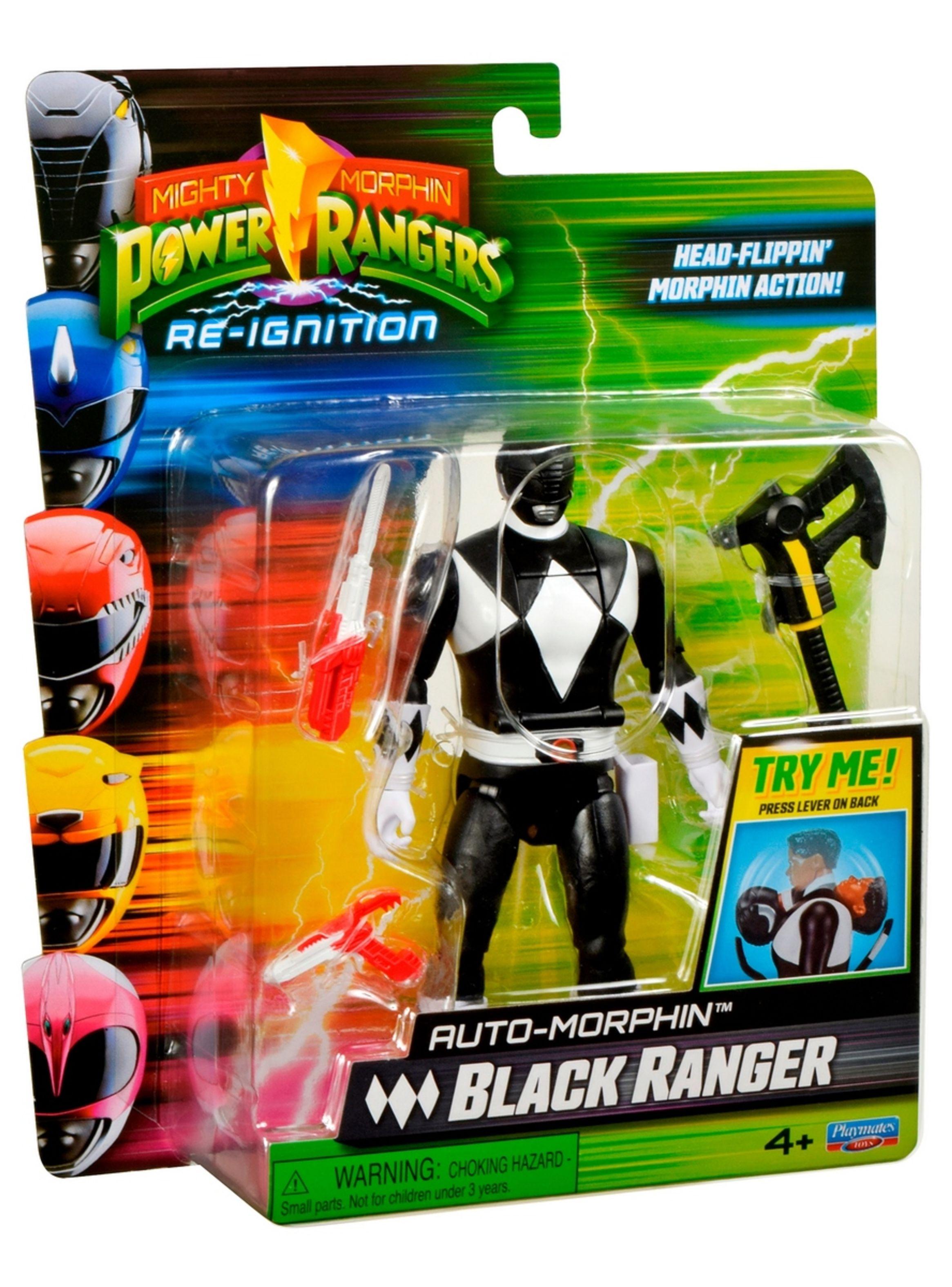 Power Rangers Figura Gira Cabeza - Black Ranger-1