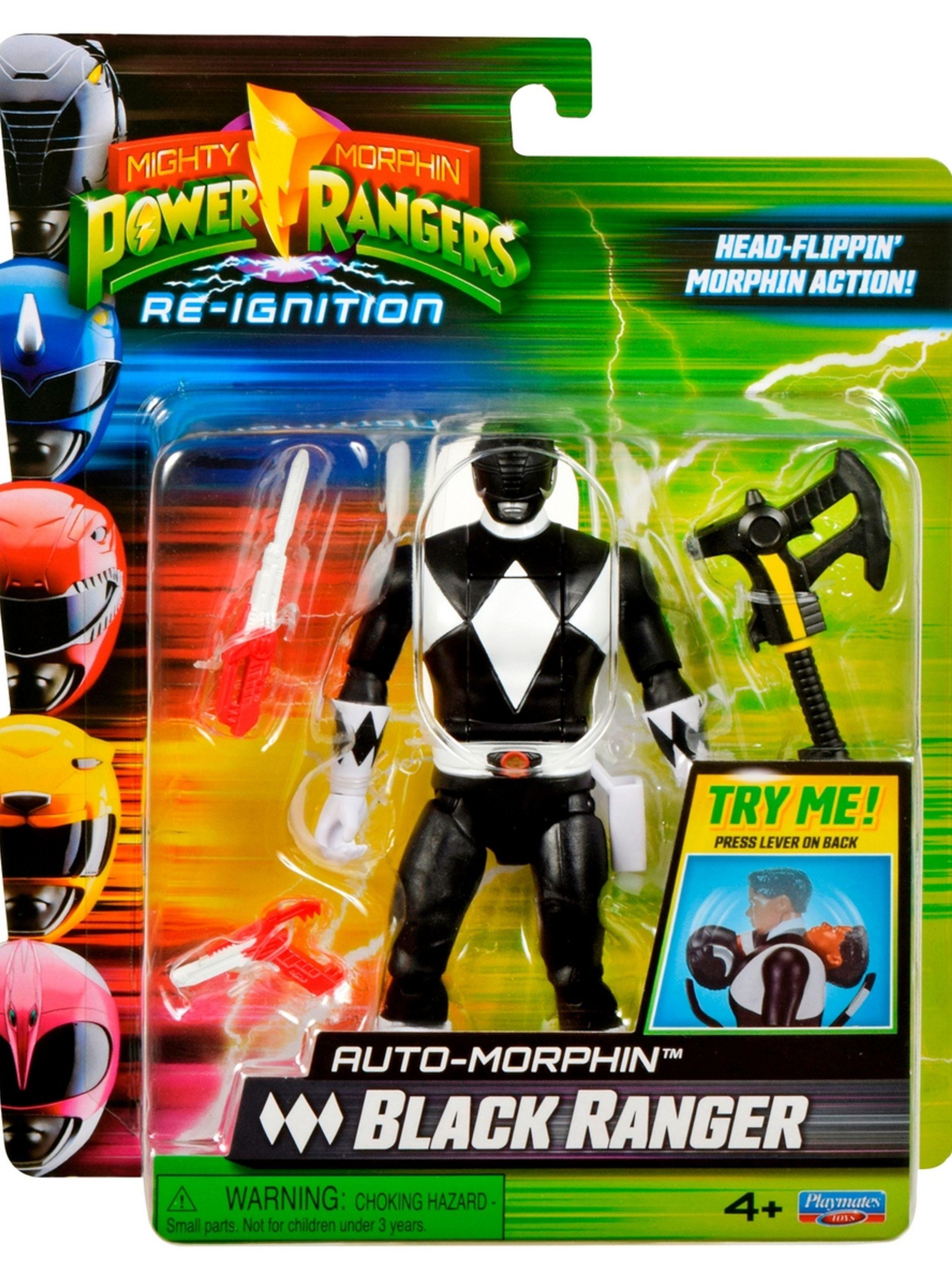 Power Rangers Figura Gira Cabeza - Black Ranger-2