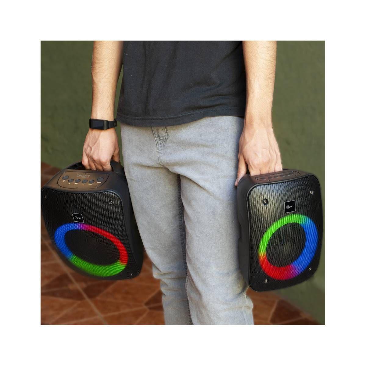 Dos Parlantes Twins Con Iluminacion Led Groovy Microlab-1