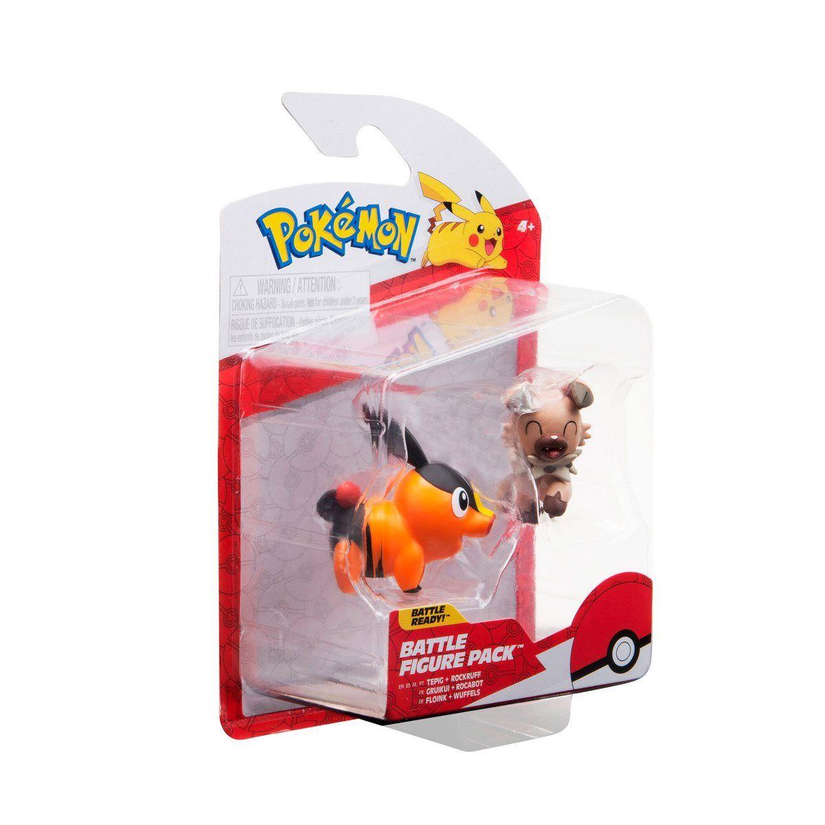 Set Figuras Pokemon - Tepig Y Rockruff-5