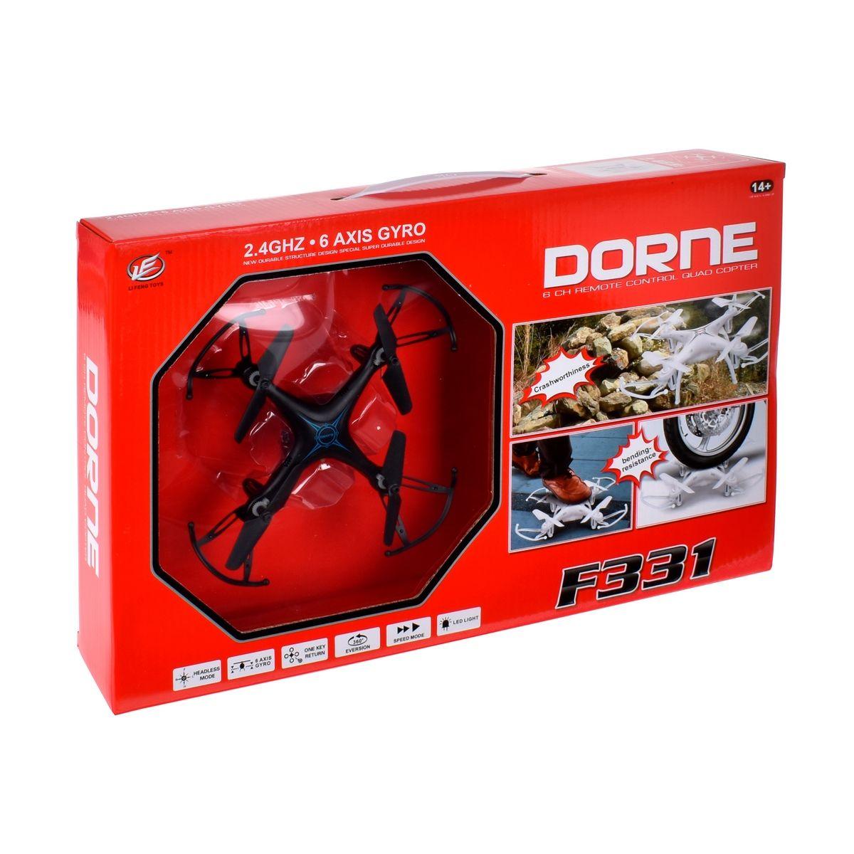 Mini dron Ansaldo con luz LED control remoto negro-2
