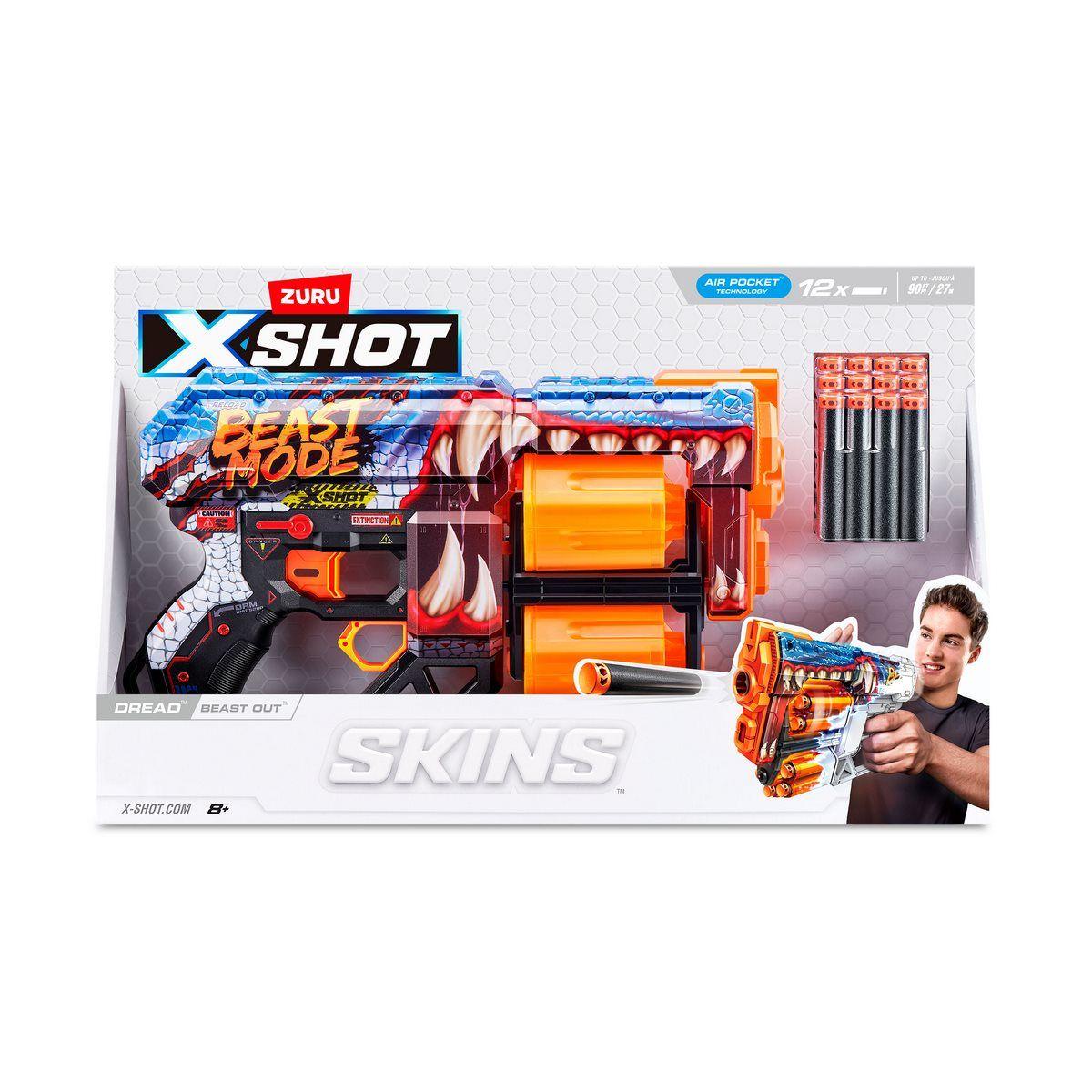 Lanzador de dardos X SHOT Dread Skins con 12 dardos - Beast-3