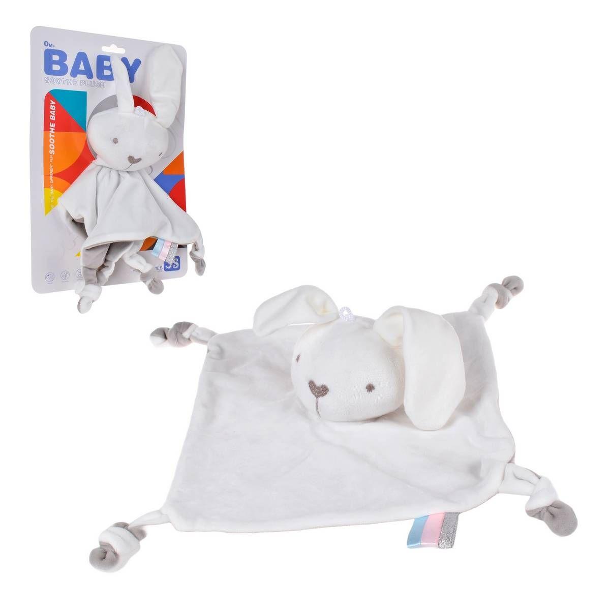 TUTO CONEJO DE PLUSH BLANCO CON SONAJERO - CONEJO-0