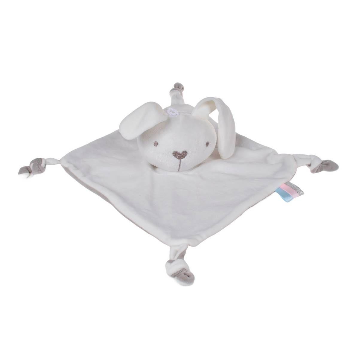 TUTO CONEJO DE PLUSH BLANCO CON SONAJERO - CONEJO-2