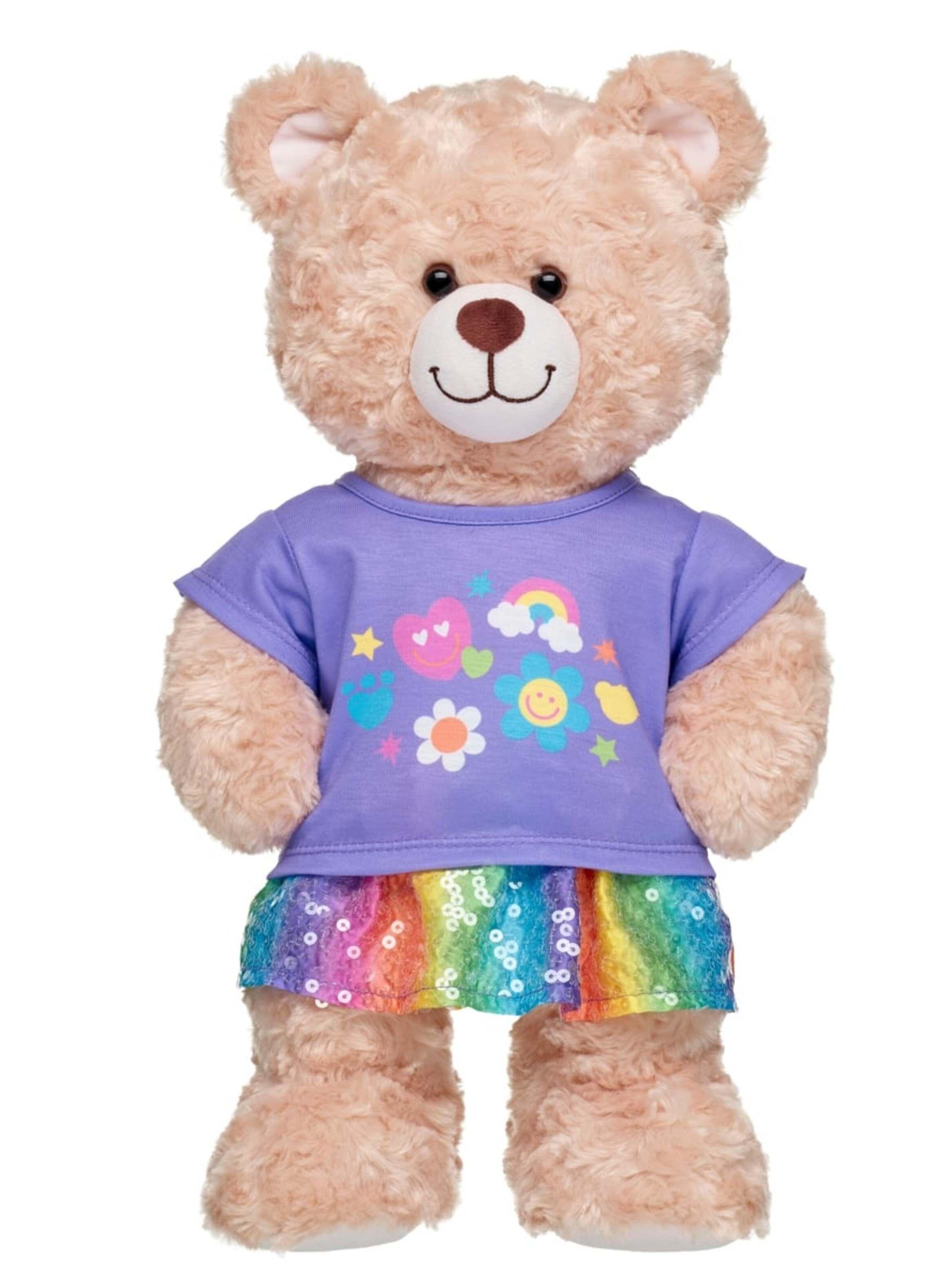 Set Falda Polera Flores Arcoíris Build-A-Bear-2