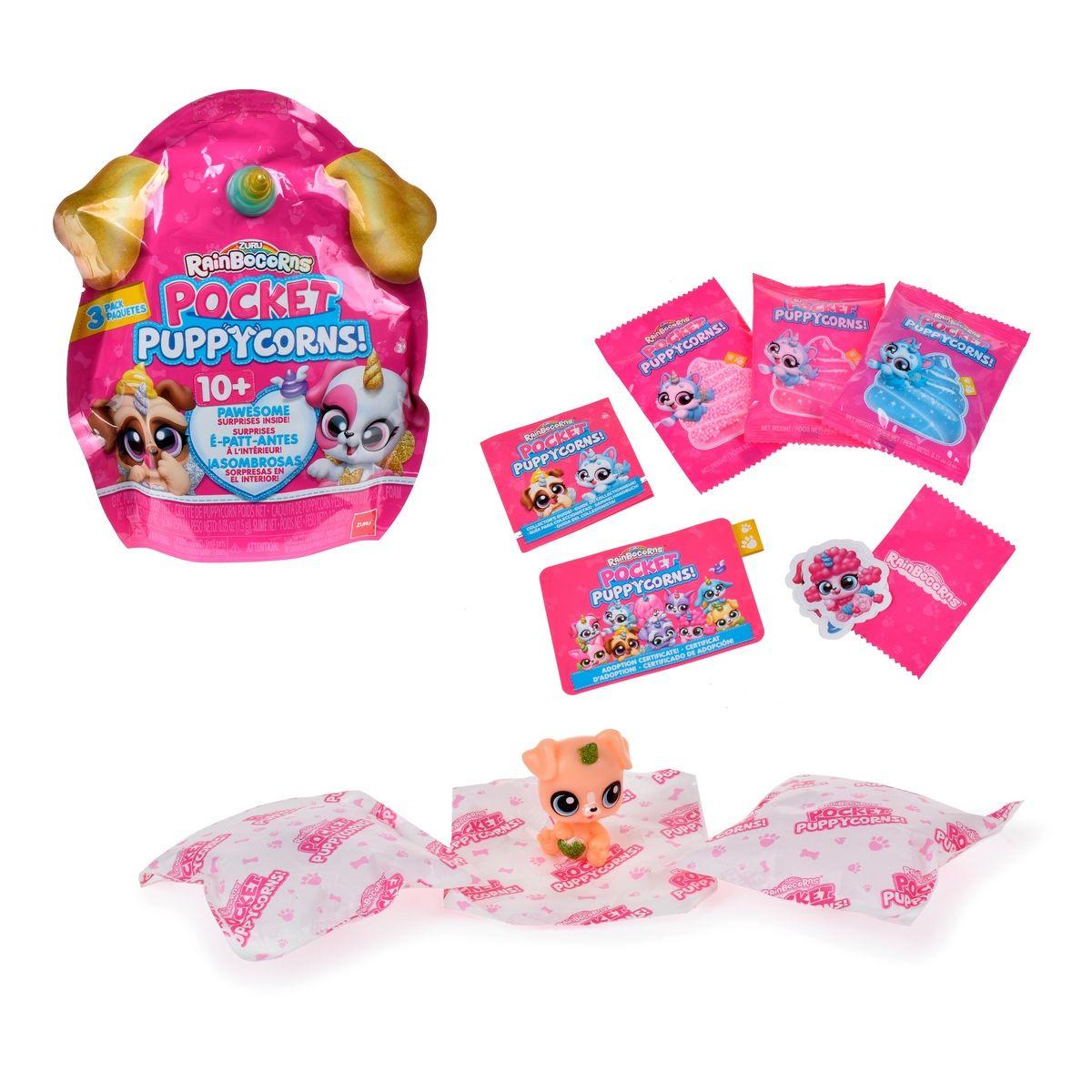 PACK SORPRESA 3 FIGURAS PUPPYCORNS RAINBOCORNS - DORADO-3