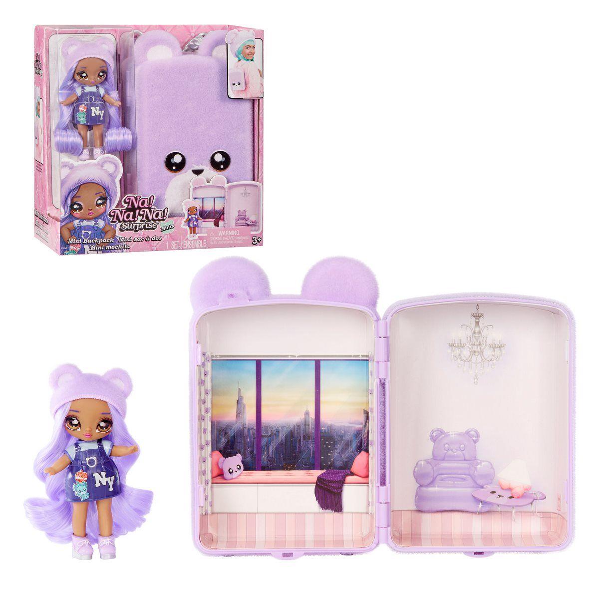 Mini Playset Mochila Na! Na! Na! Con Muñeca -Morado-0