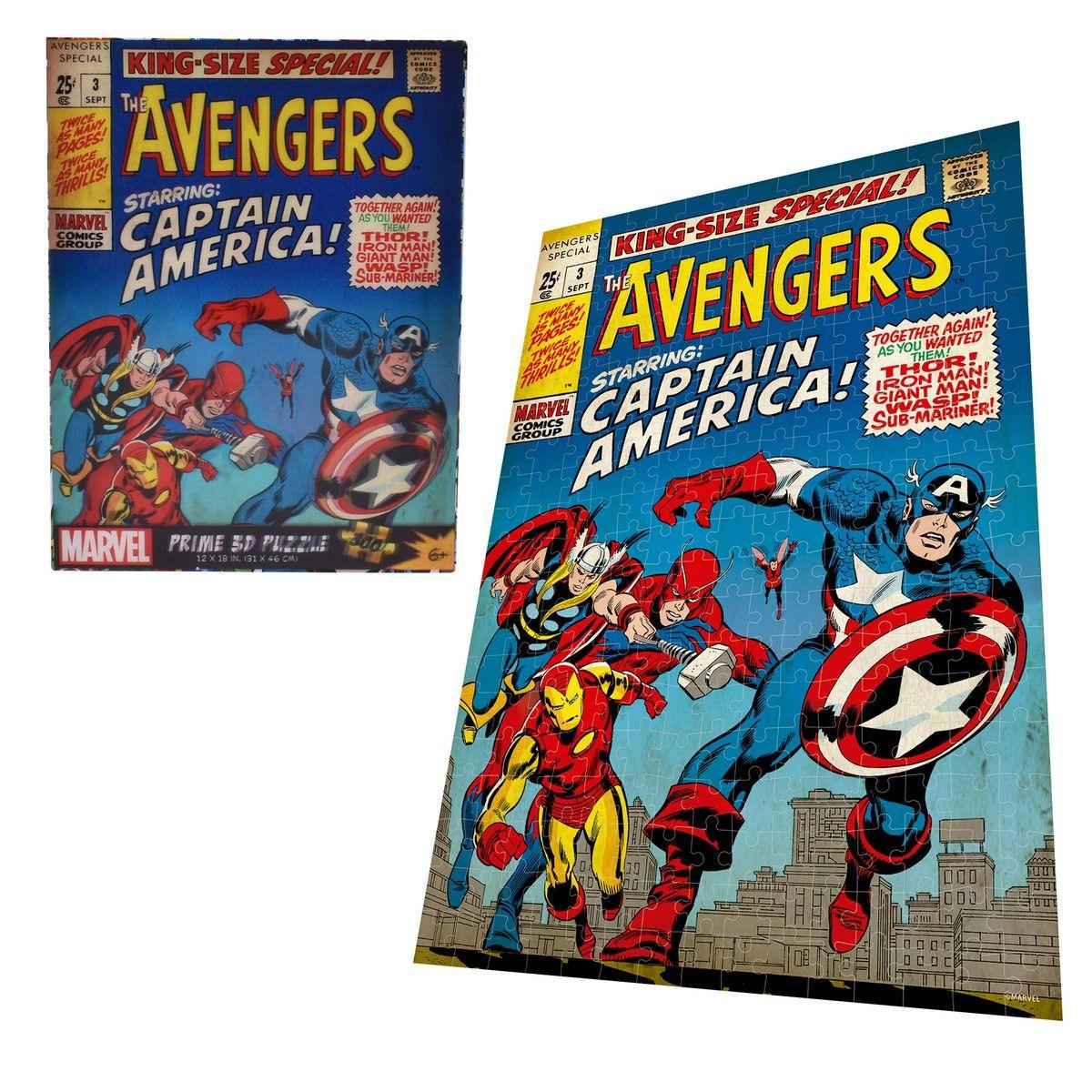 PUZZLE 3D DE 300 PIEZAS MARVEL COMICS VINTAGE -AVENGERS-0