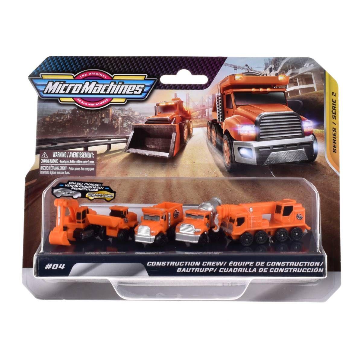 Pack 5 Autos Micro Machines - Cuadrilla De Construccion-0