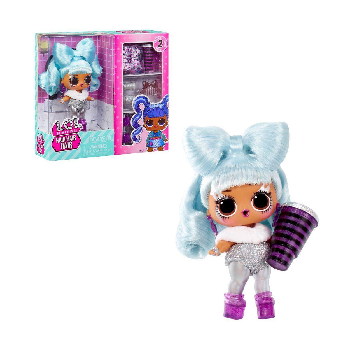 Muñeca Lol Hair Hair Hair 8 Cms Con Accesorios - Celeste-0