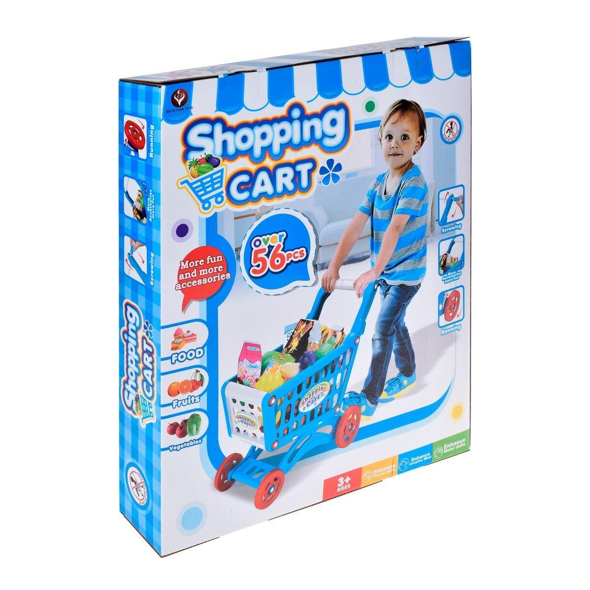 CARRO DE SUPERMERCADO CON COMIDA Y ACCESORIOS 56+ PIEZAS-2