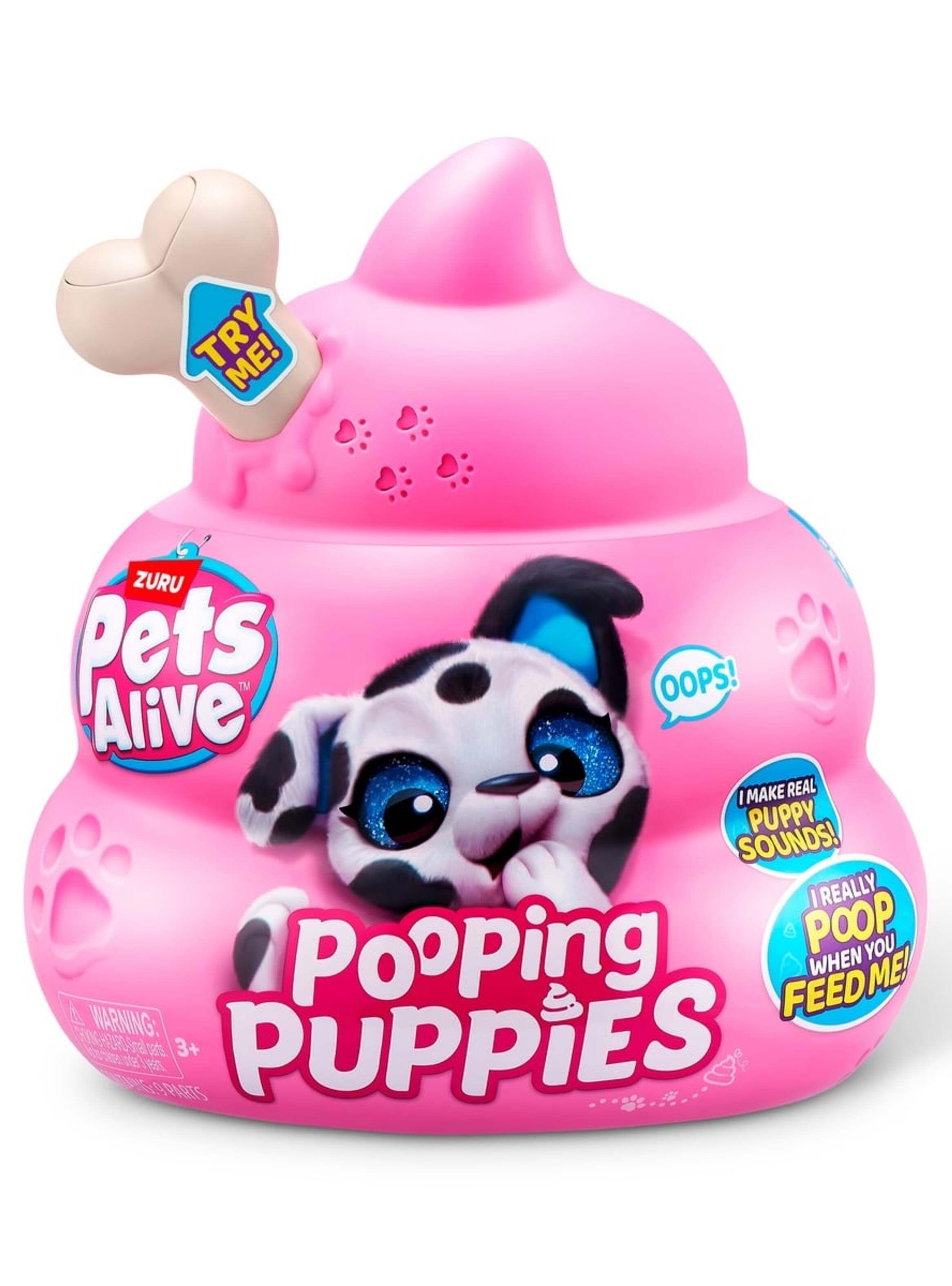 Mascota Real Pooping Puppies Pets Alive - Hueso Marfil-2
