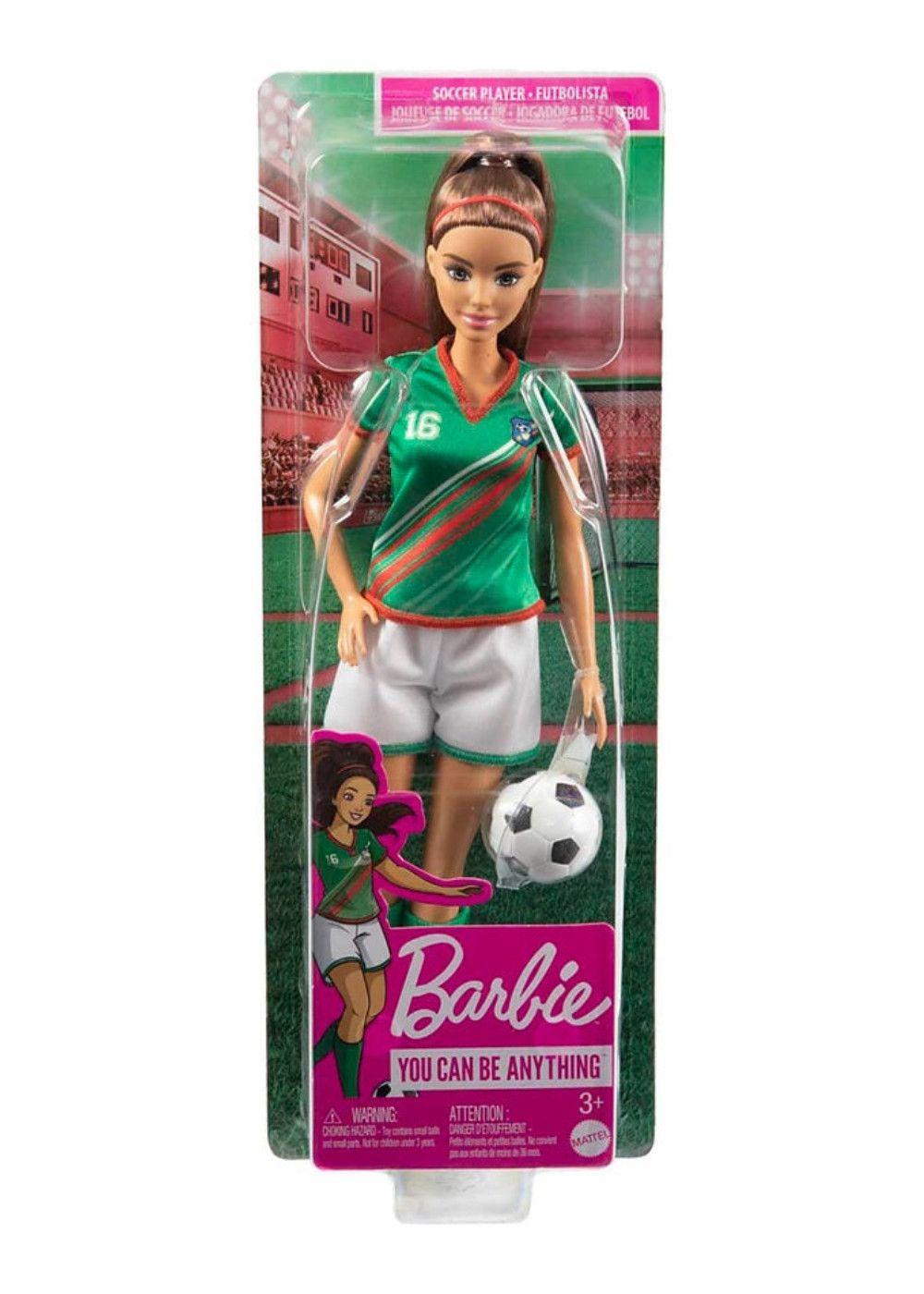 BARBIE JUGADORA DE FUTBOL PLAYERA VERDE-5