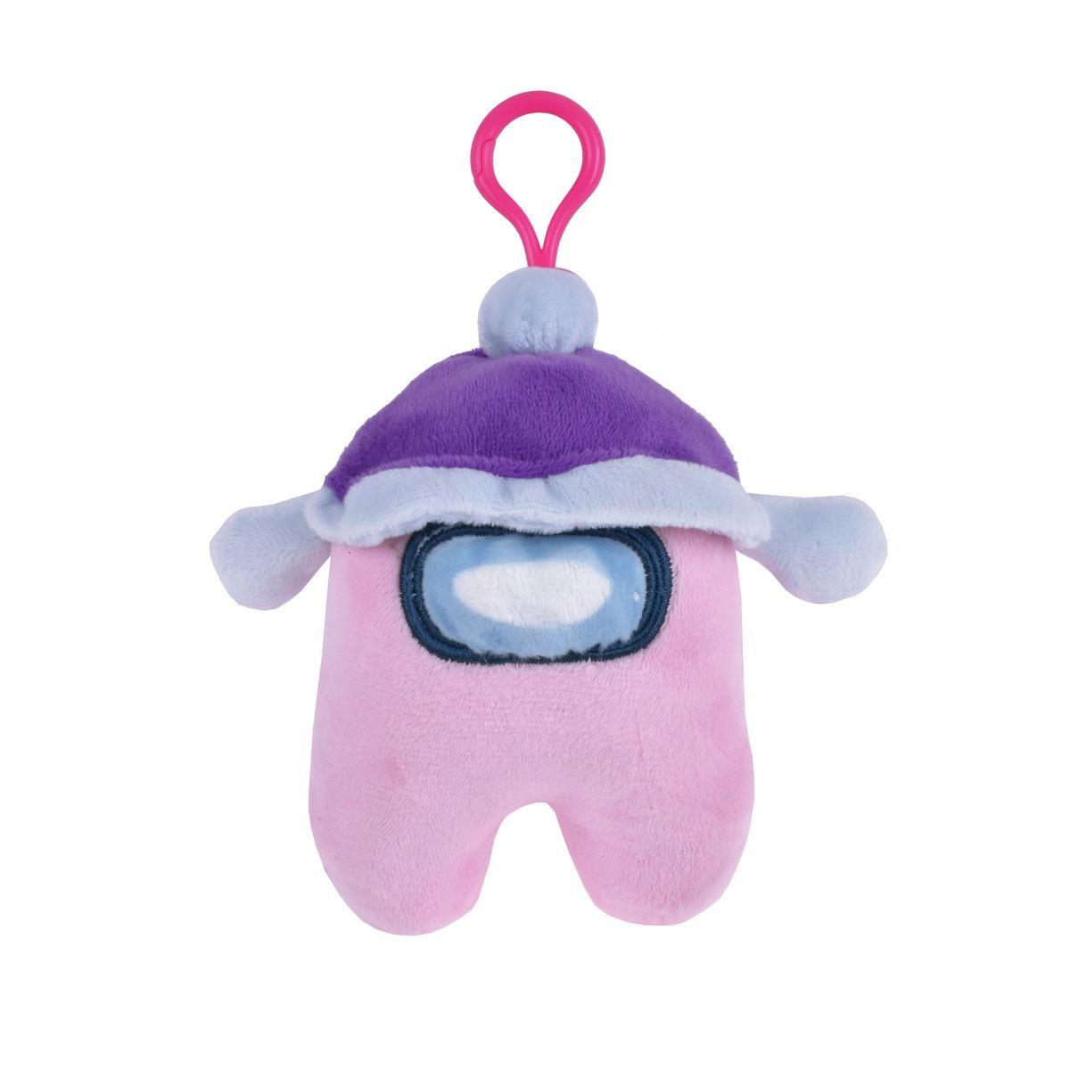 Peluche Among Us De 13 Cms Con Clip Para Colgar - Rosado-0