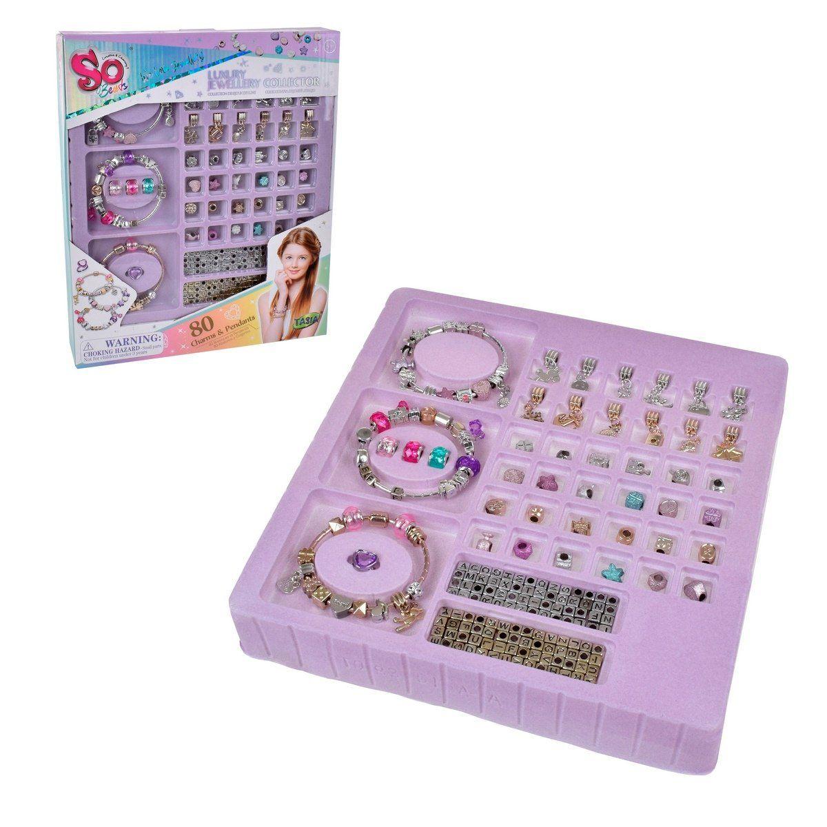 SET CREACION DE PULSERAS DELUXE CON CHARMS Y LETRAS-0