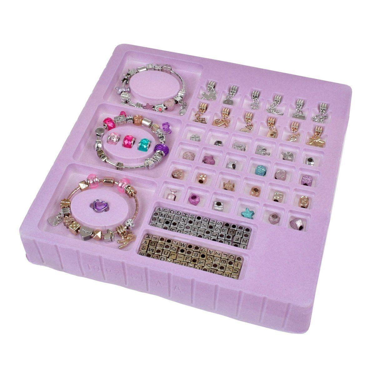 SET CREACION DE PULSERAS DELUXE CON CHARMS Y LETRAS-1