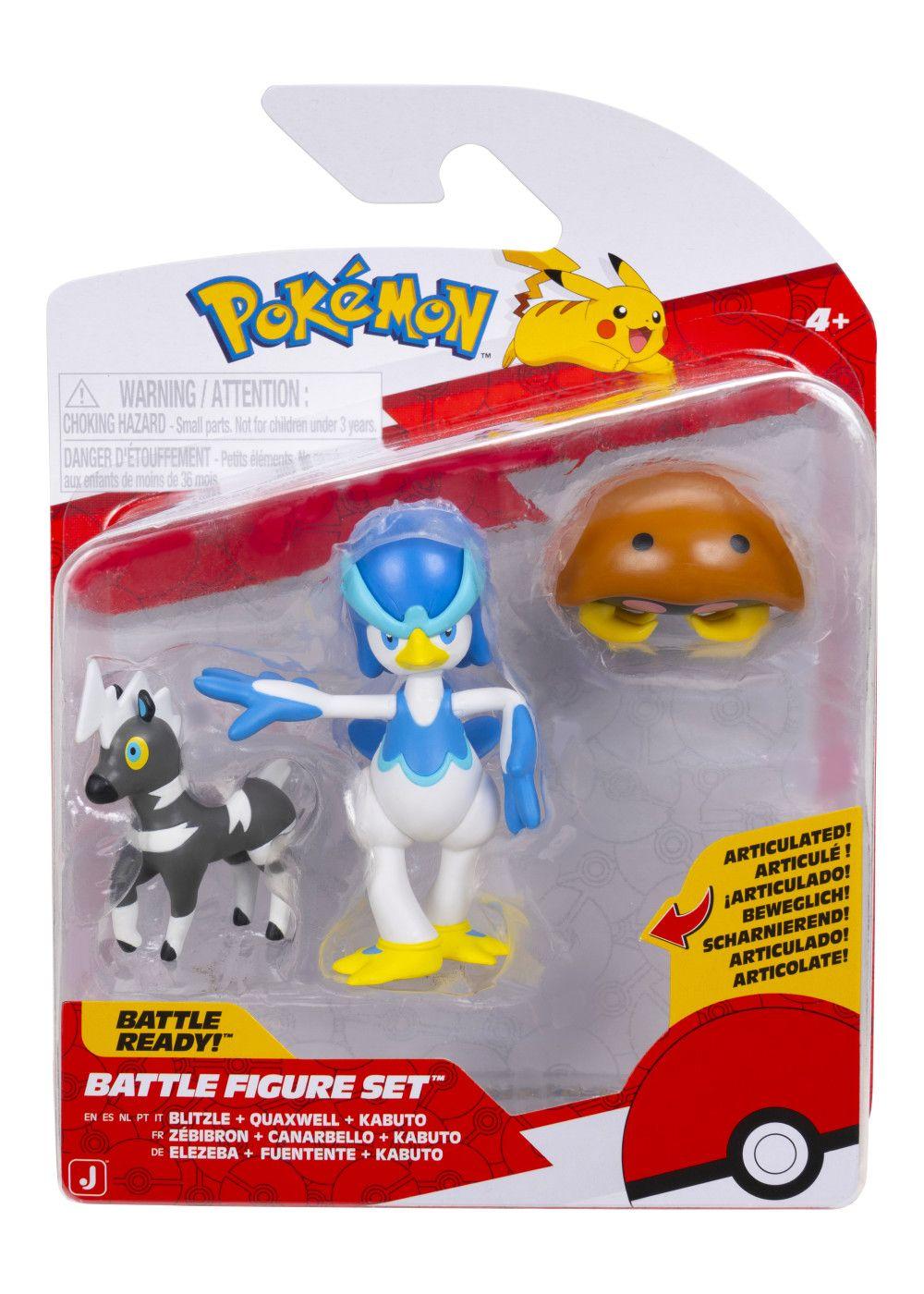 Pokemon Pack 3 Figuras - Blitzle + Quaxwell + Kabuto-0