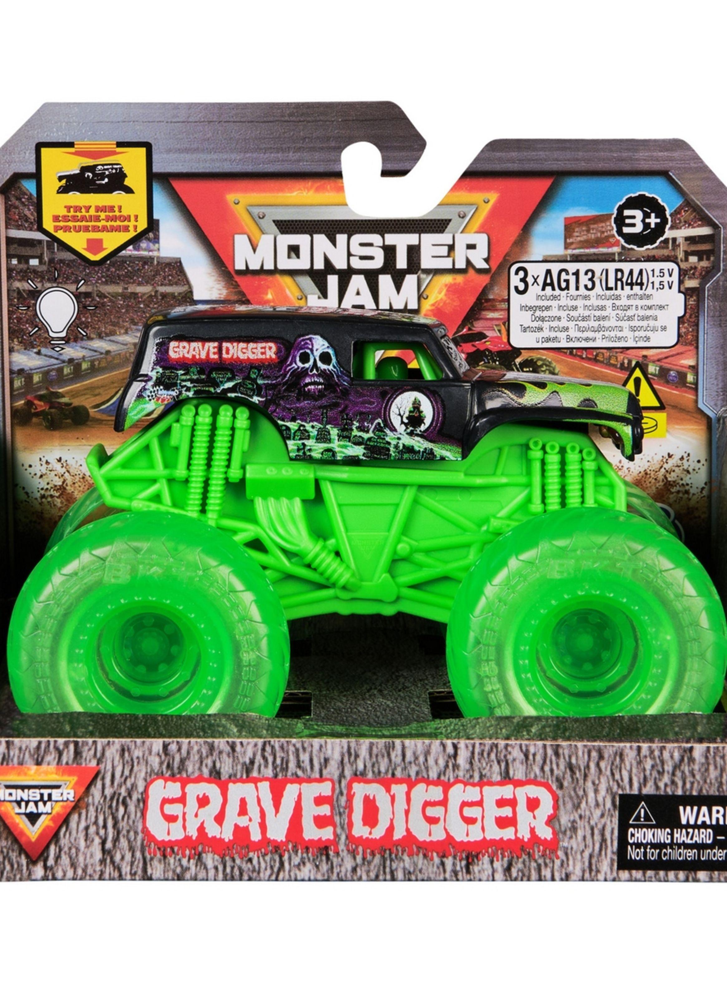 MONSTER JAM VEHÍCULO CON LUZ 1:43 - GRAVE DIGGER-0