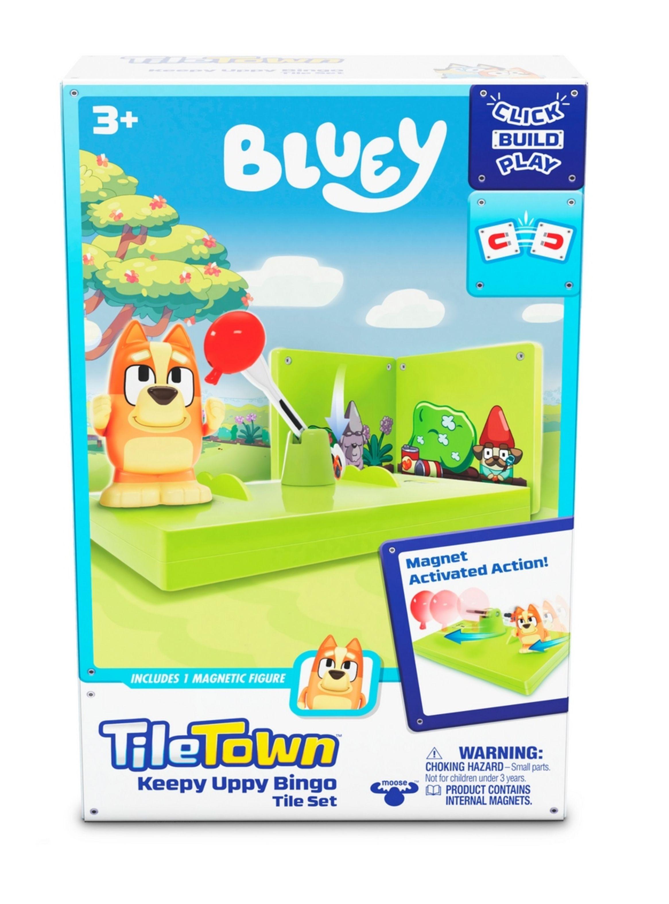 Bloques Construcción Magnéticos Bluey Booster Pack Tile Town - Keepy Uppy Bingo-2