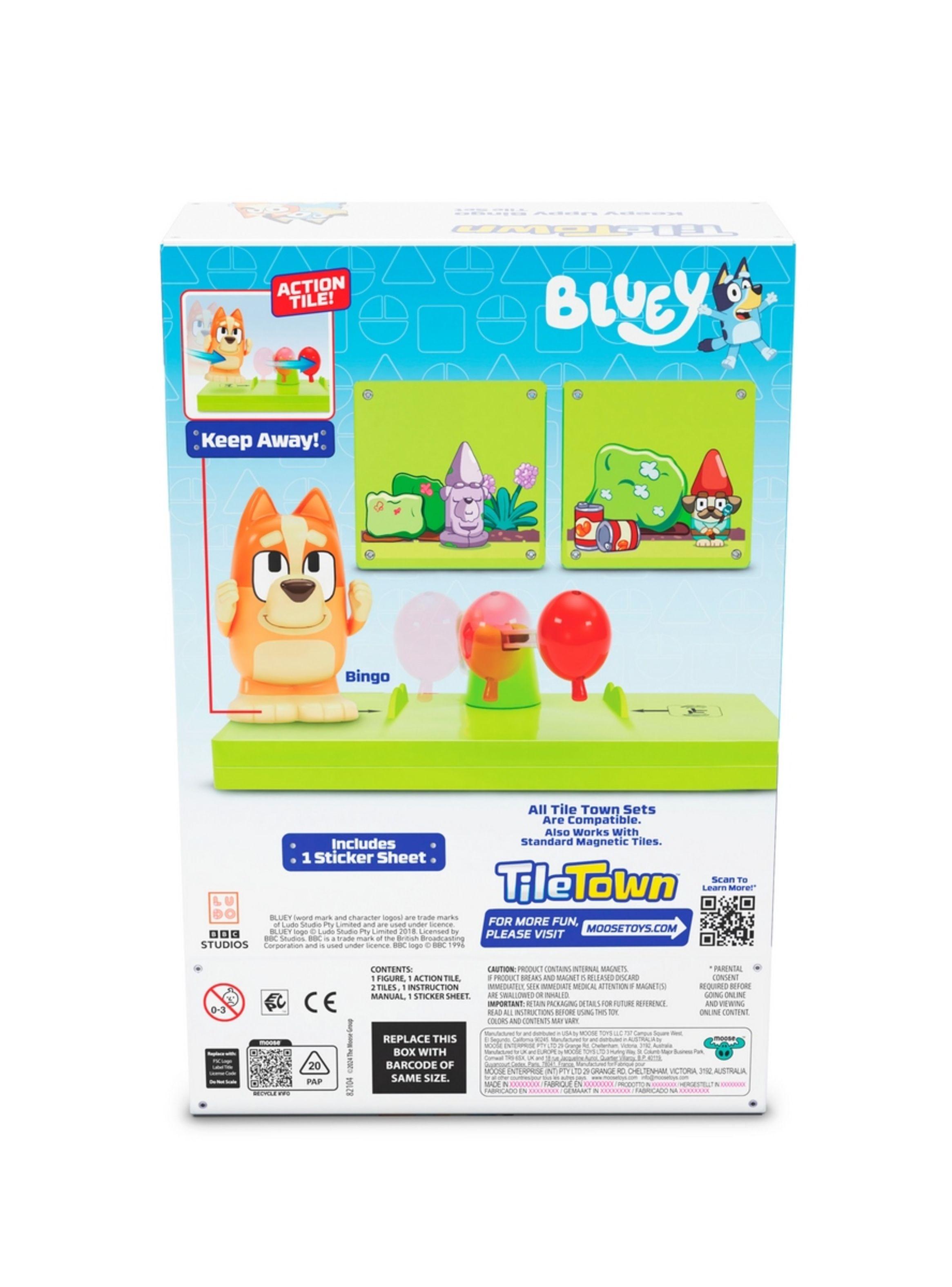 Bloques Construcción Magnéticos Bluey Booster Pack Tile Town - Keepy Uppy Bingo-3