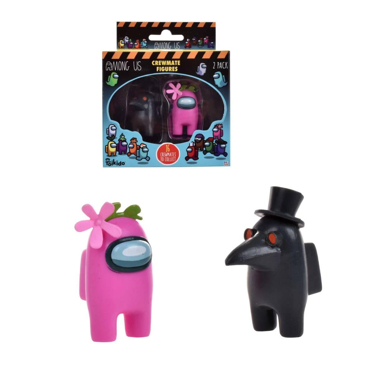 Pack 2 Figuras De 5 Cms Among Us - Plage Doctor & Pink Crewm-0