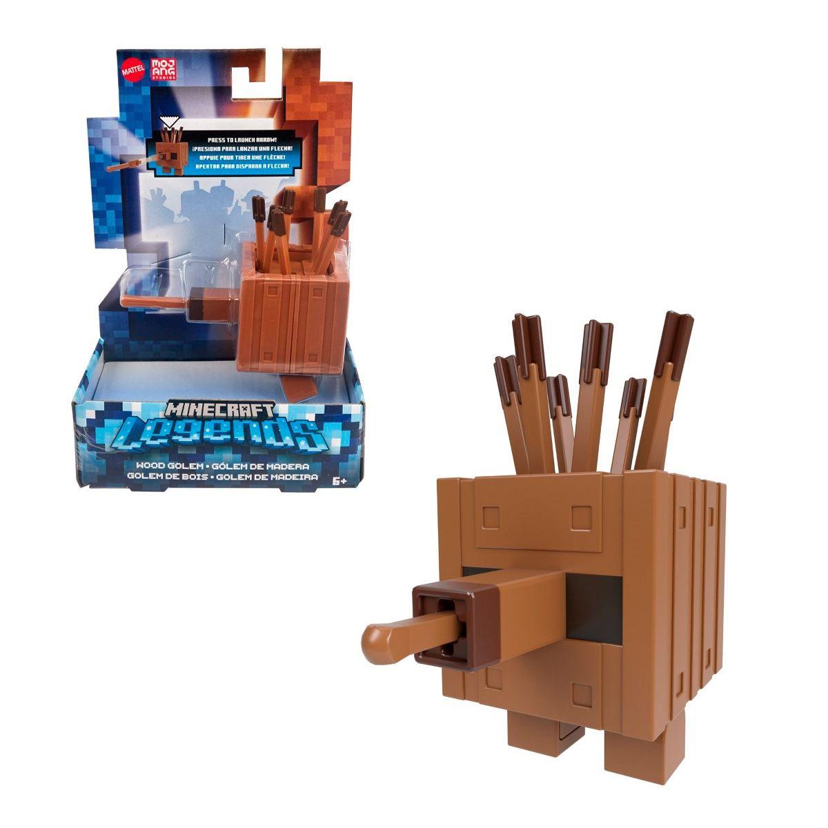 Minecraft Legends Fidget 8Cm - Golem De Madera-0