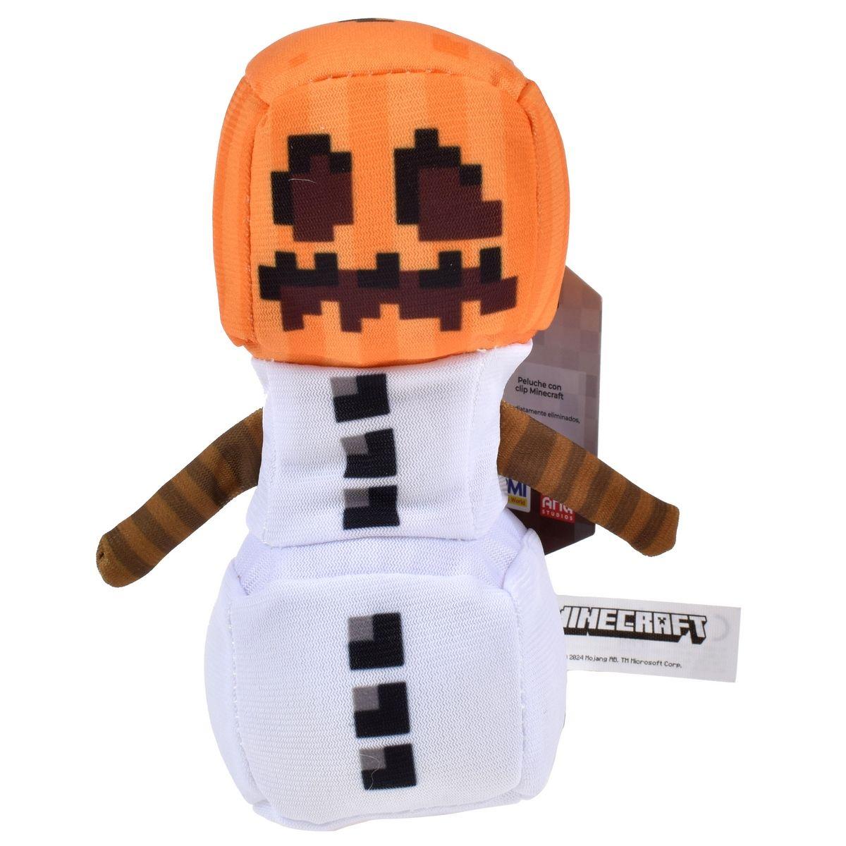 PELUCHE CON CLIP MINECRAFT - GOLEM DE NIEVE-0