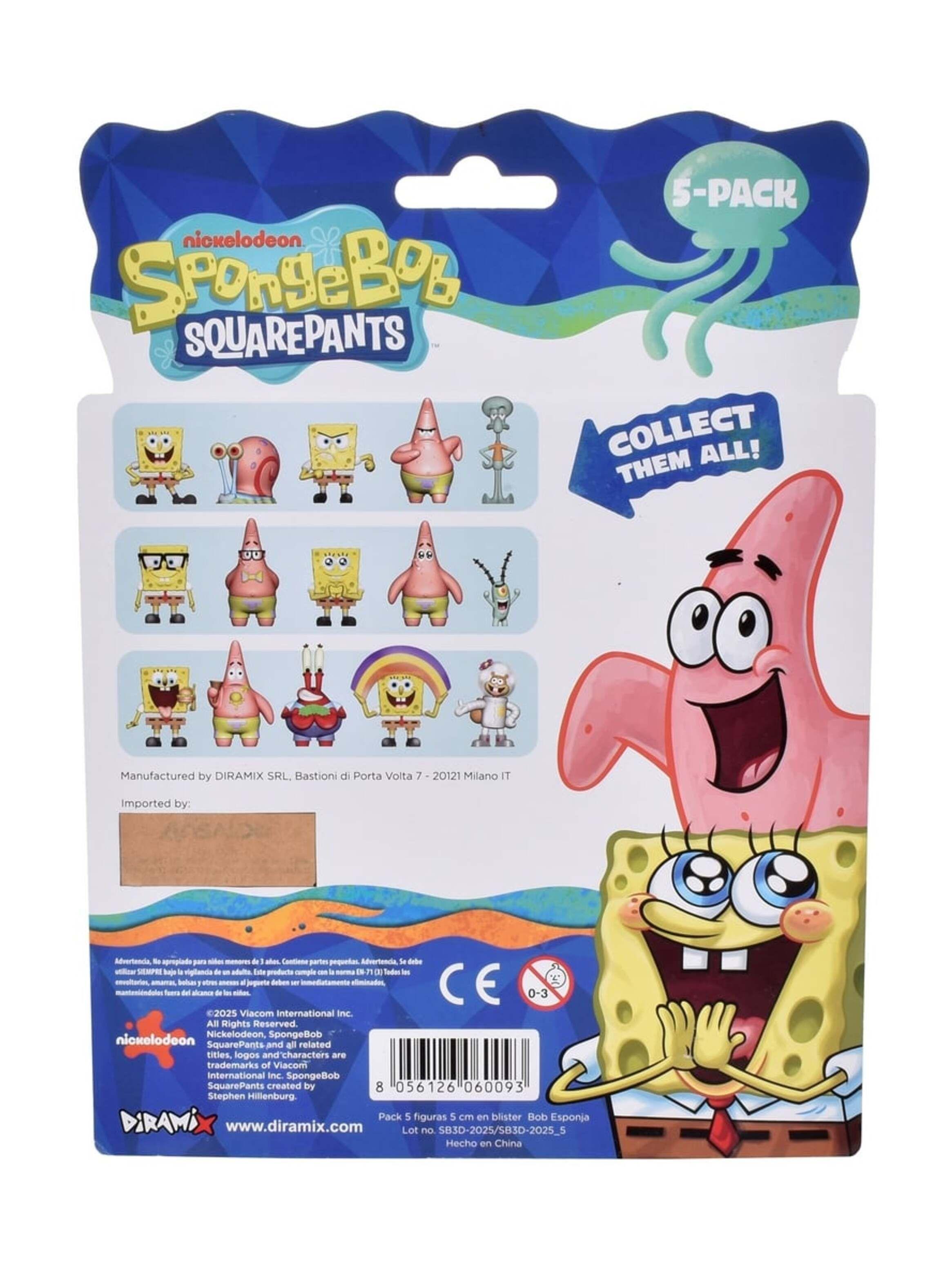 Pack 5 Figuras 5 Cm En Blister Bob Esponja - Plankton-3