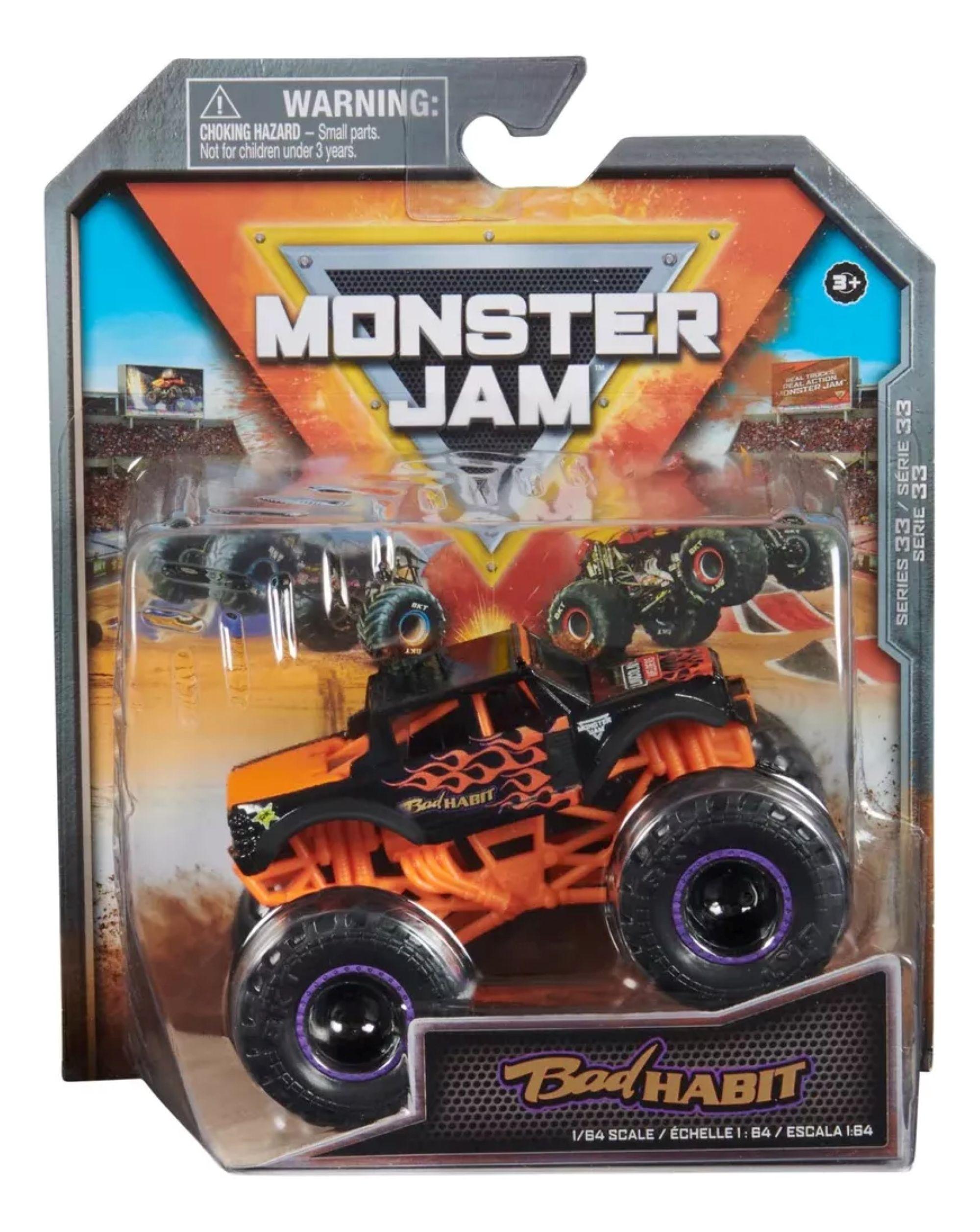 MONSTER JAM VEHICULO METALICO 1:64 - BAD HABIT-2