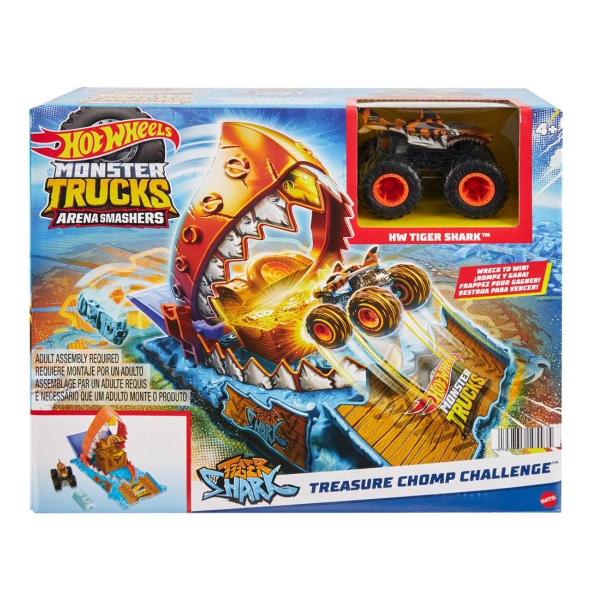 HOT WHEELS MONSTER TRUCKS ARENA DE DEMOLICION - TIGER SHARK-3
