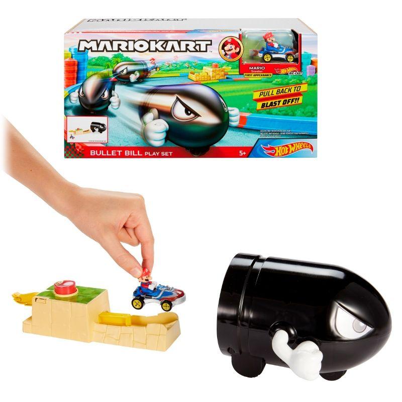 Hot Wheels Mario Kart Lanzador Bullet Bill-0