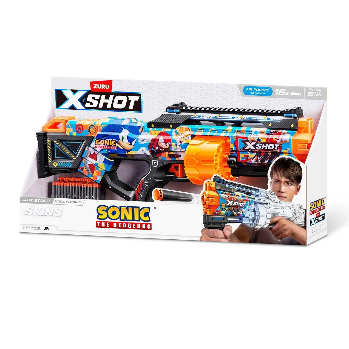 LANZA DARDOS MENACE SKINS MODERN SONIC CON 16 DARDOS X-SHOT-2