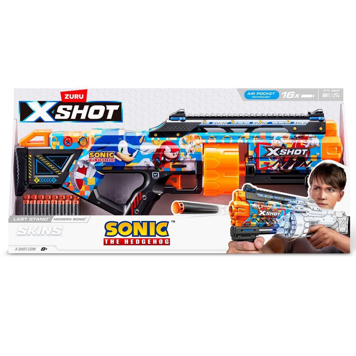 LANZA DARDOS MENACE SKINS MODERN SONIC CON 16 DARDOS X-SHOT-3
