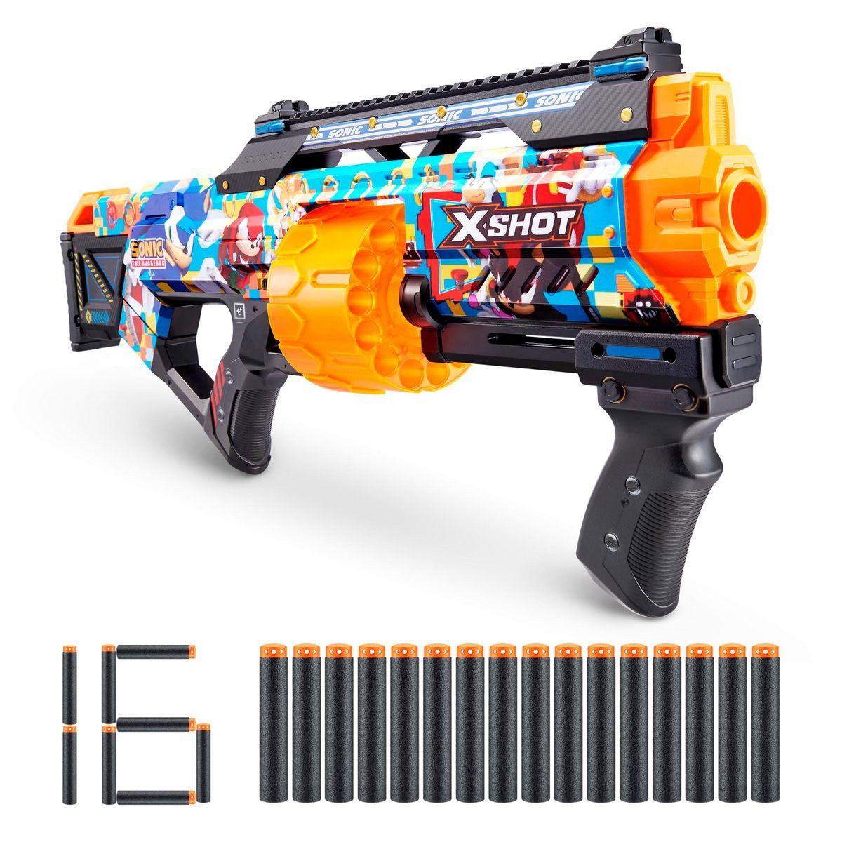LANZA DARDOS MENACE SKINS MODERN SONIC CON 16 DARDOS X-SHOT-4