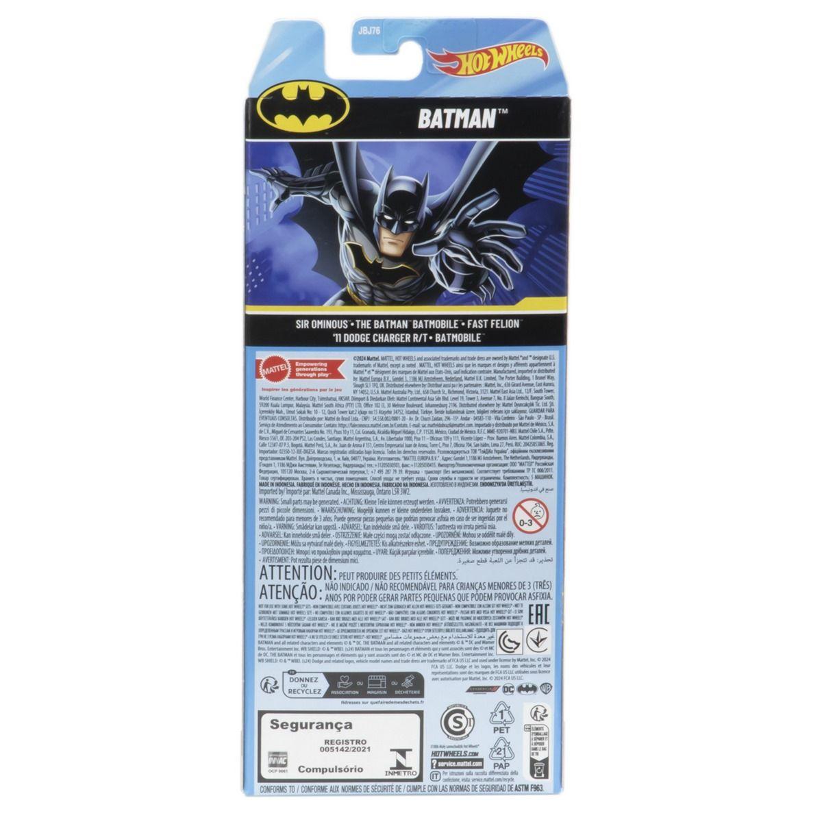 PACK 5 AUTOS BASICOS HOTWHEELS - BATMAN-2