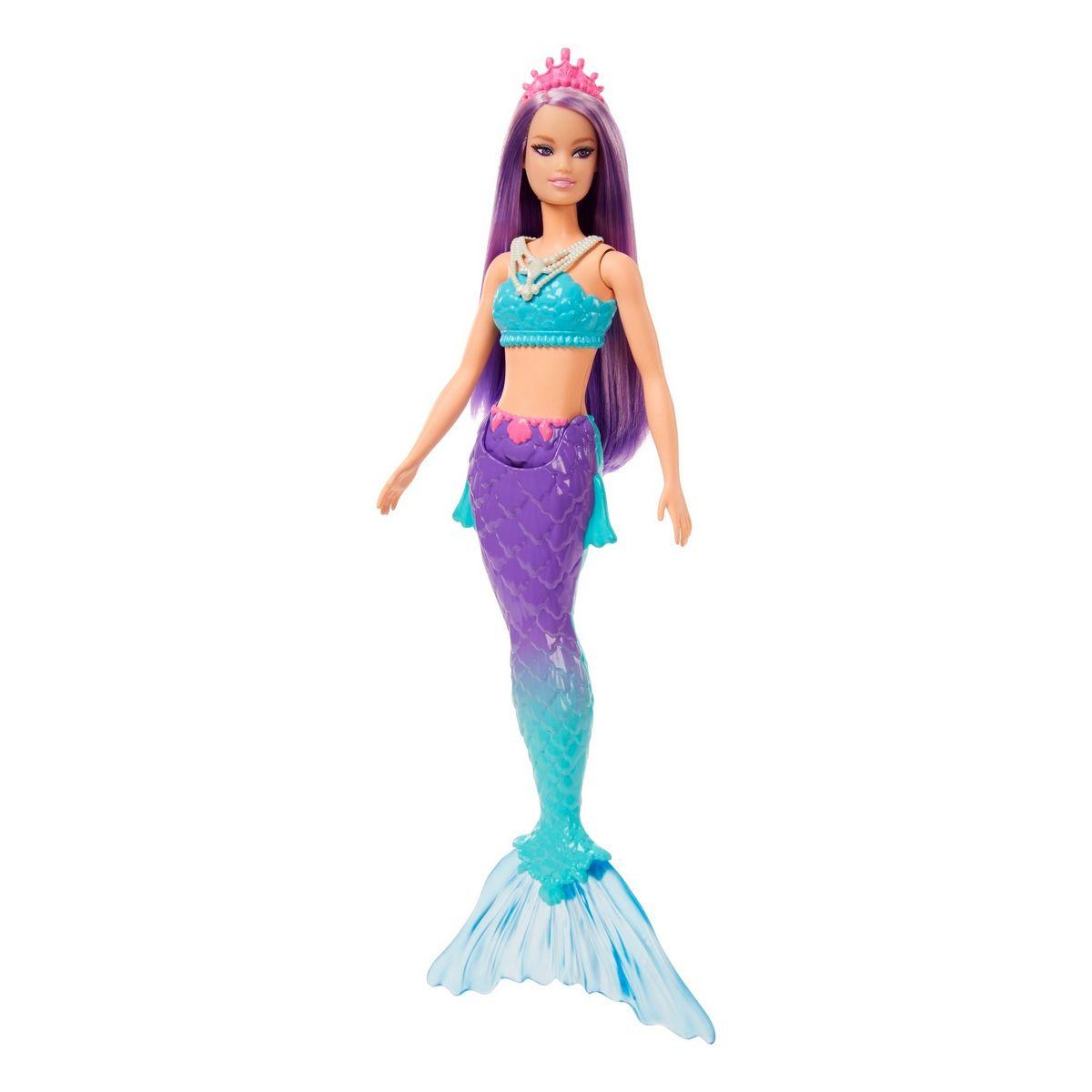Barbie Muñca Surtido De Sirenas Basicas - Cola Morada Turquesa-0