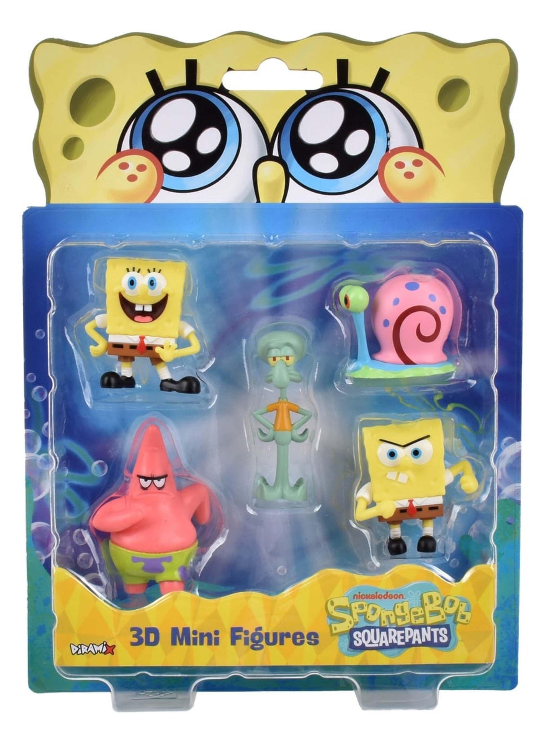 Pack 5 Figuras 5 Cm En Blister Bob Esponja - Calamardo-1