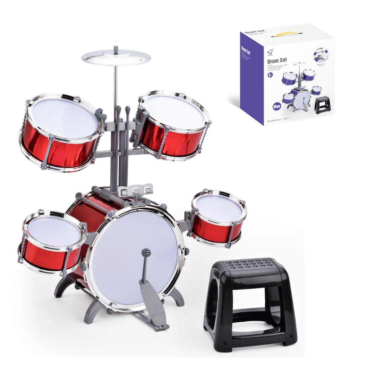 Bateria Con 5 Tambores, Un Platillo Y Piso-0