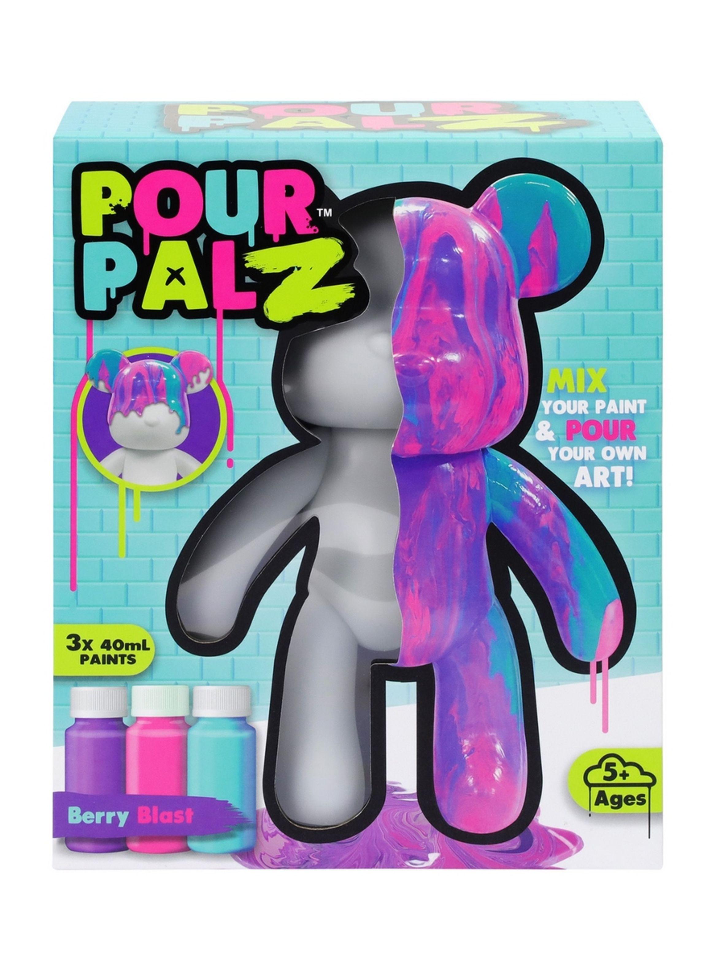 Oso Mediano Para Pintar Pour Palz - Berry Blast-2